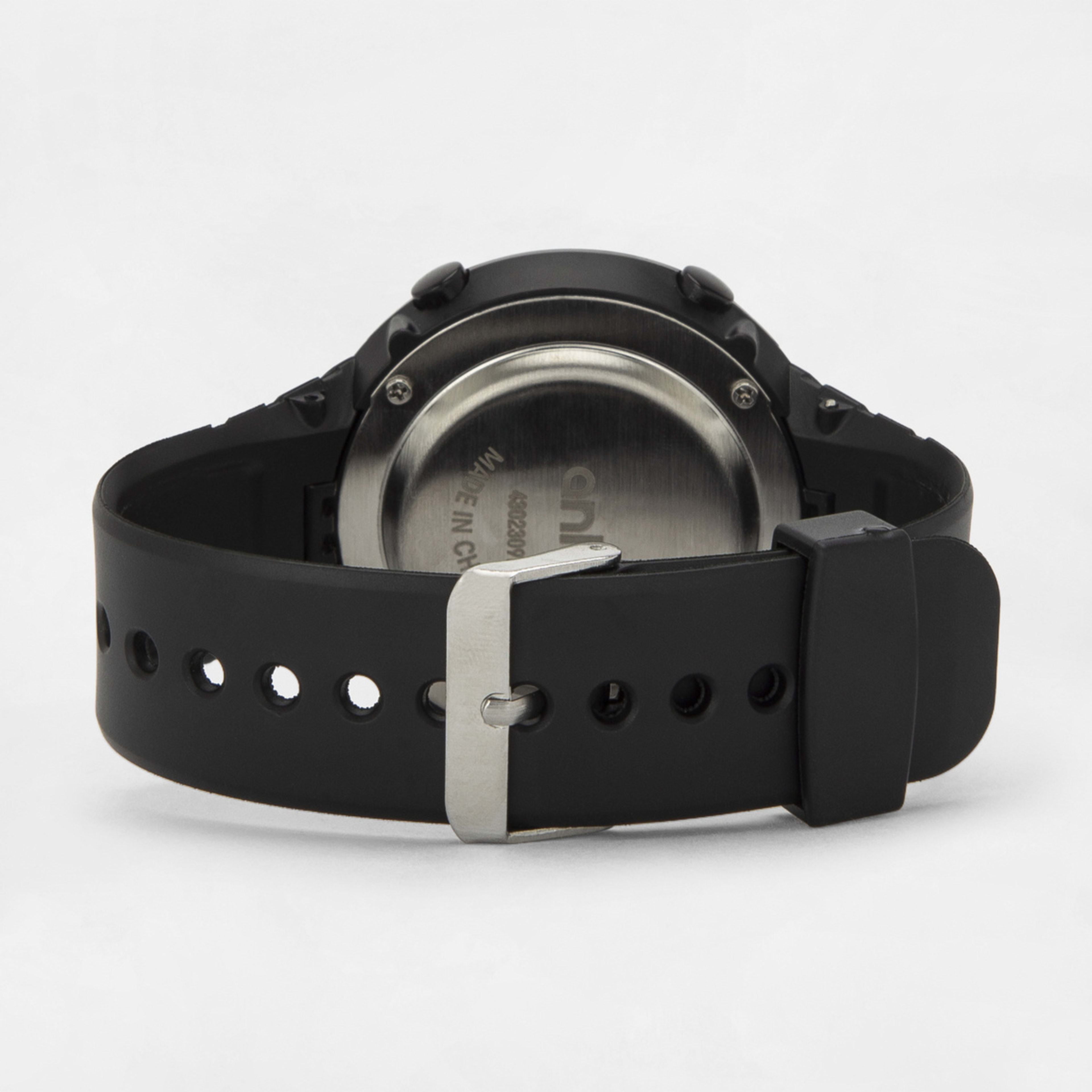 Slim Round Digital Watch - Black - Kmart