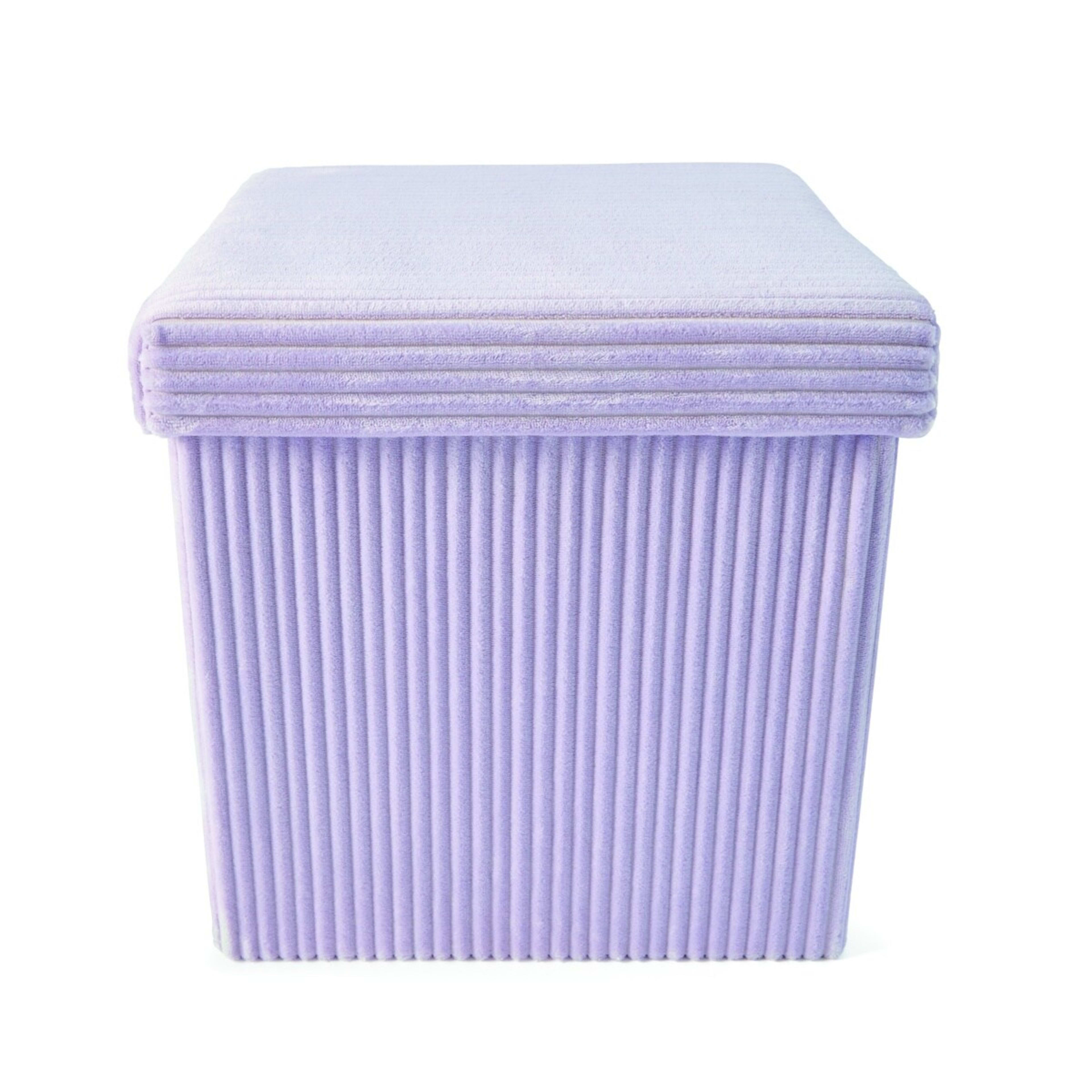 5 Square Storage Ottoman - Purple, 5 of 10