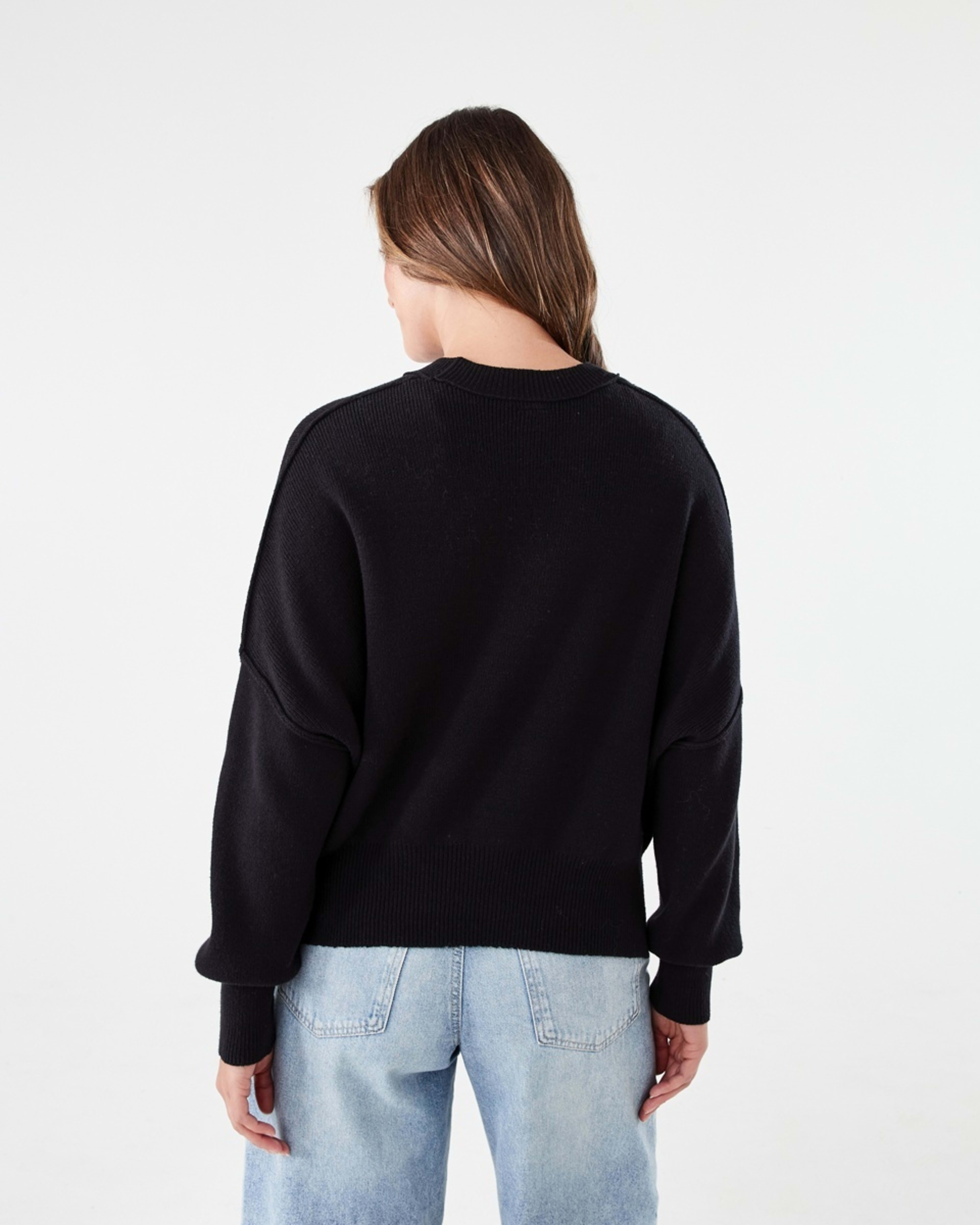 3 Oversized Crew Neck Jumper BLACK, 3 of 7
