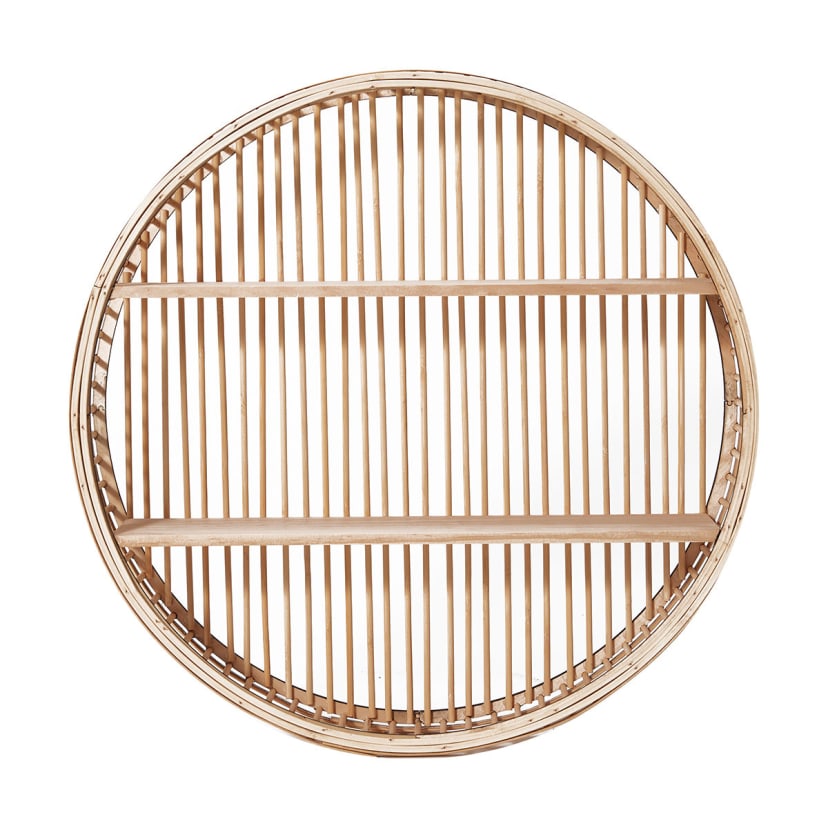 Rattan Look Round Wall Shelf Kmart