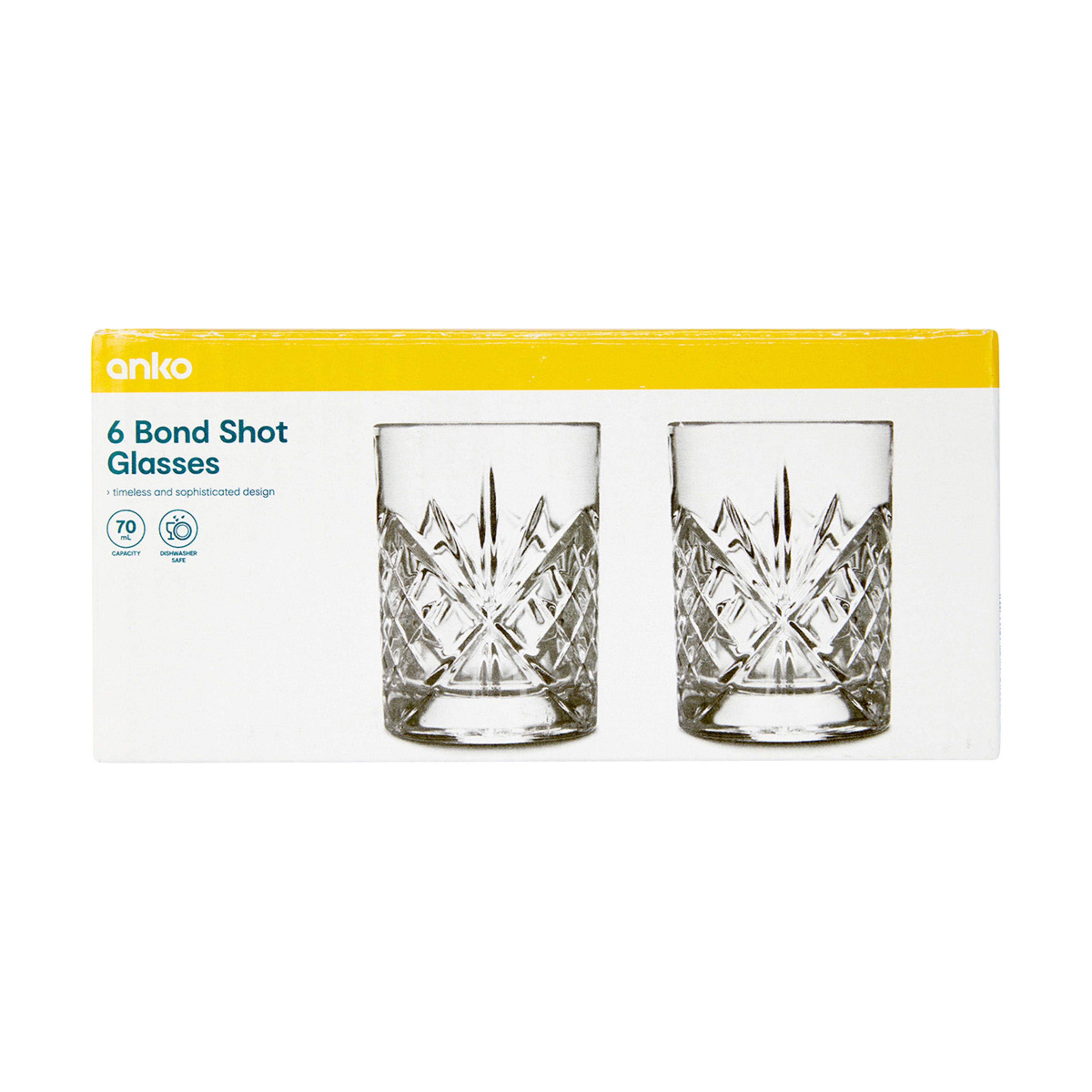 6 Bond Shot Glasses Kmart