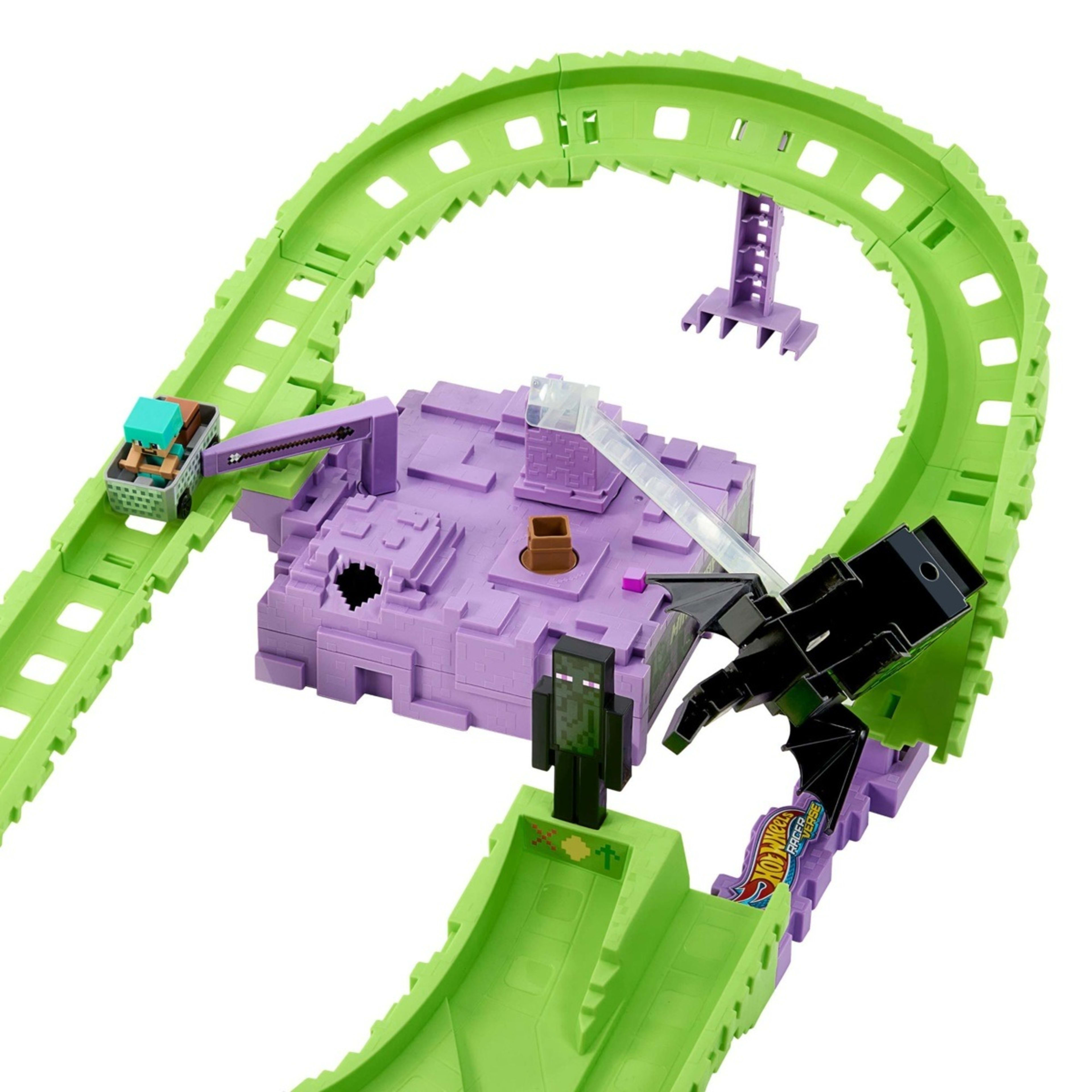 5 Hot Wheels RacerVerse Minecraft Ender Dragon's Last Lap Track Set, 5 of 6