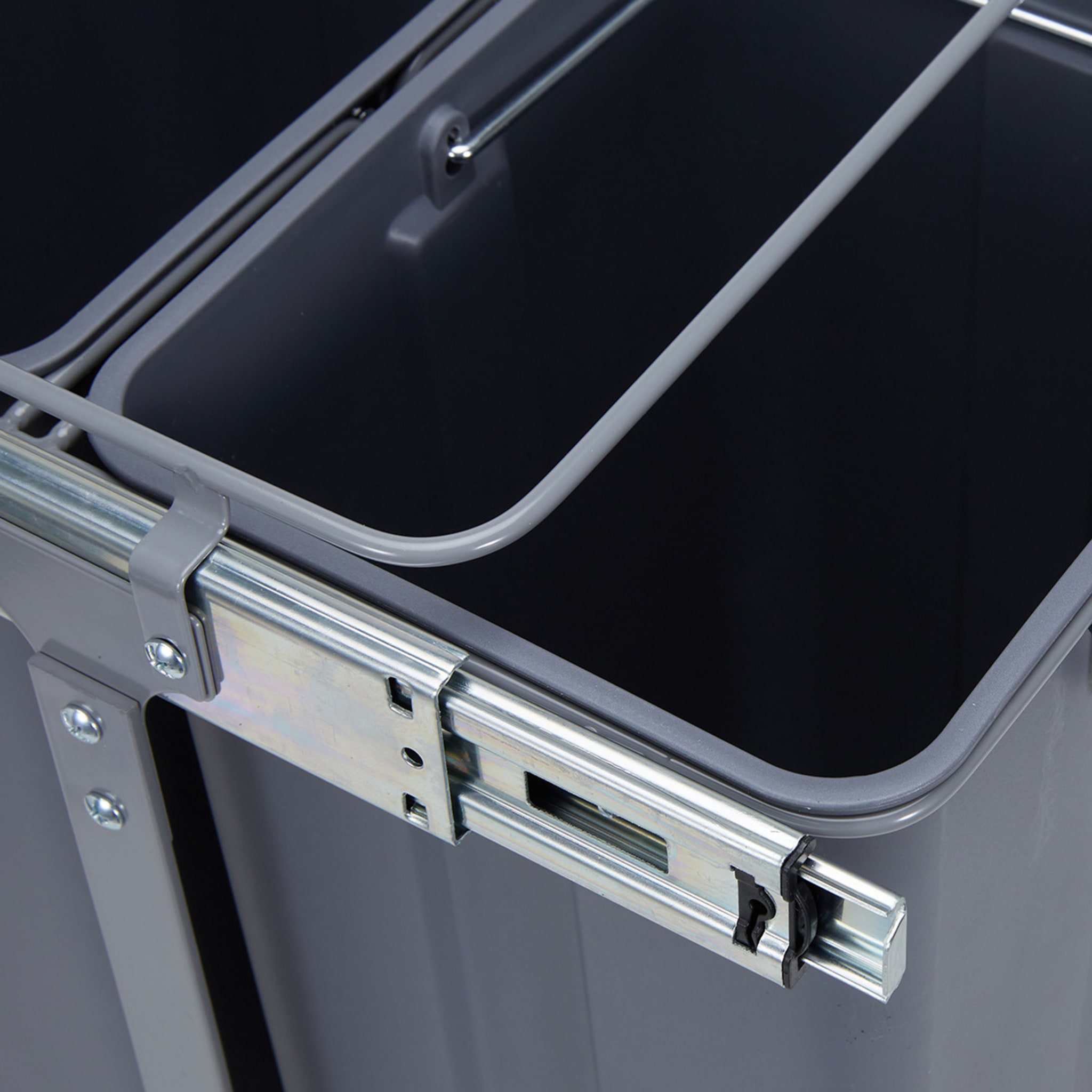 2 Section Under the Sink Pull Out Bin Kmart