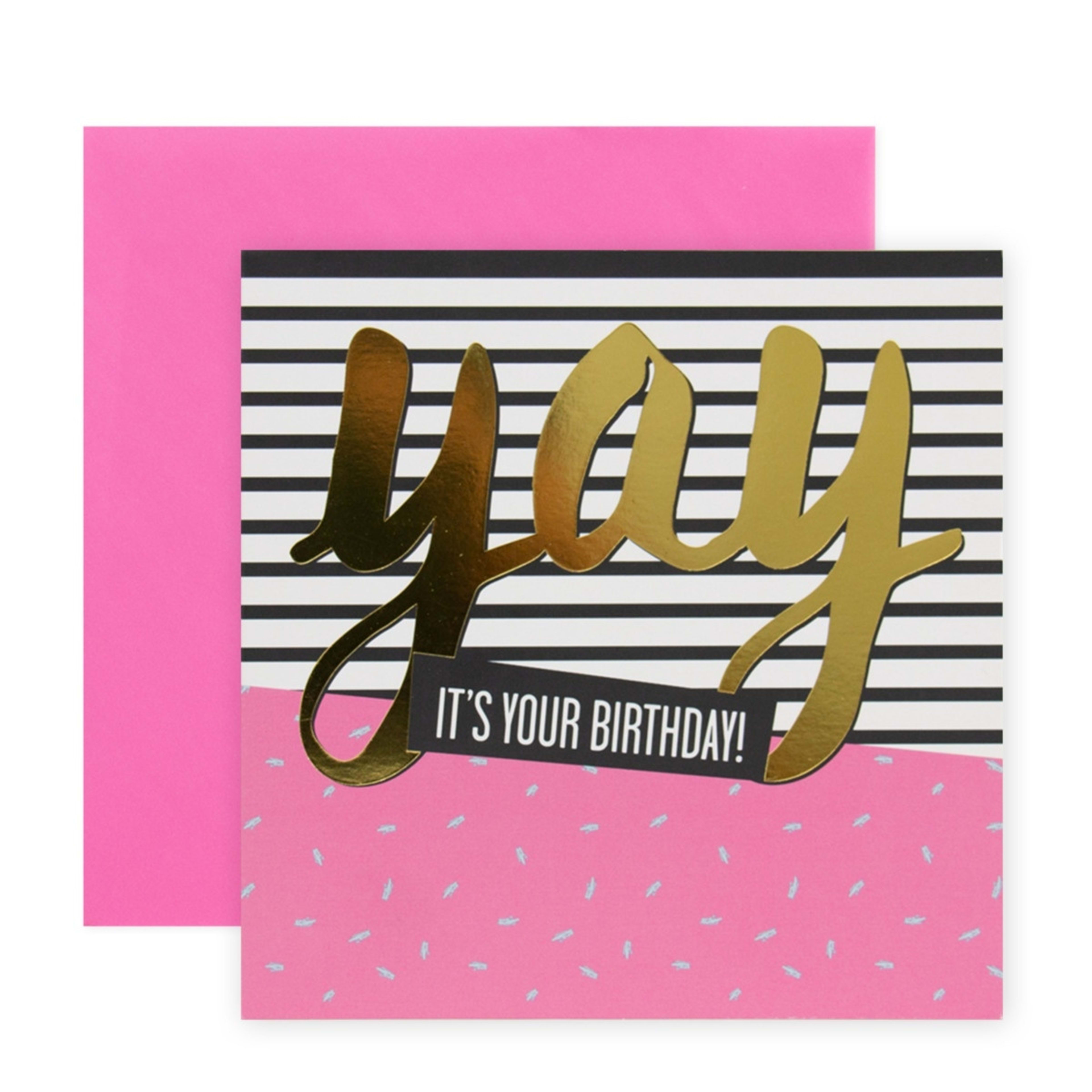 1 Hallmark Birthday Card - Yay It's Your Birthday!