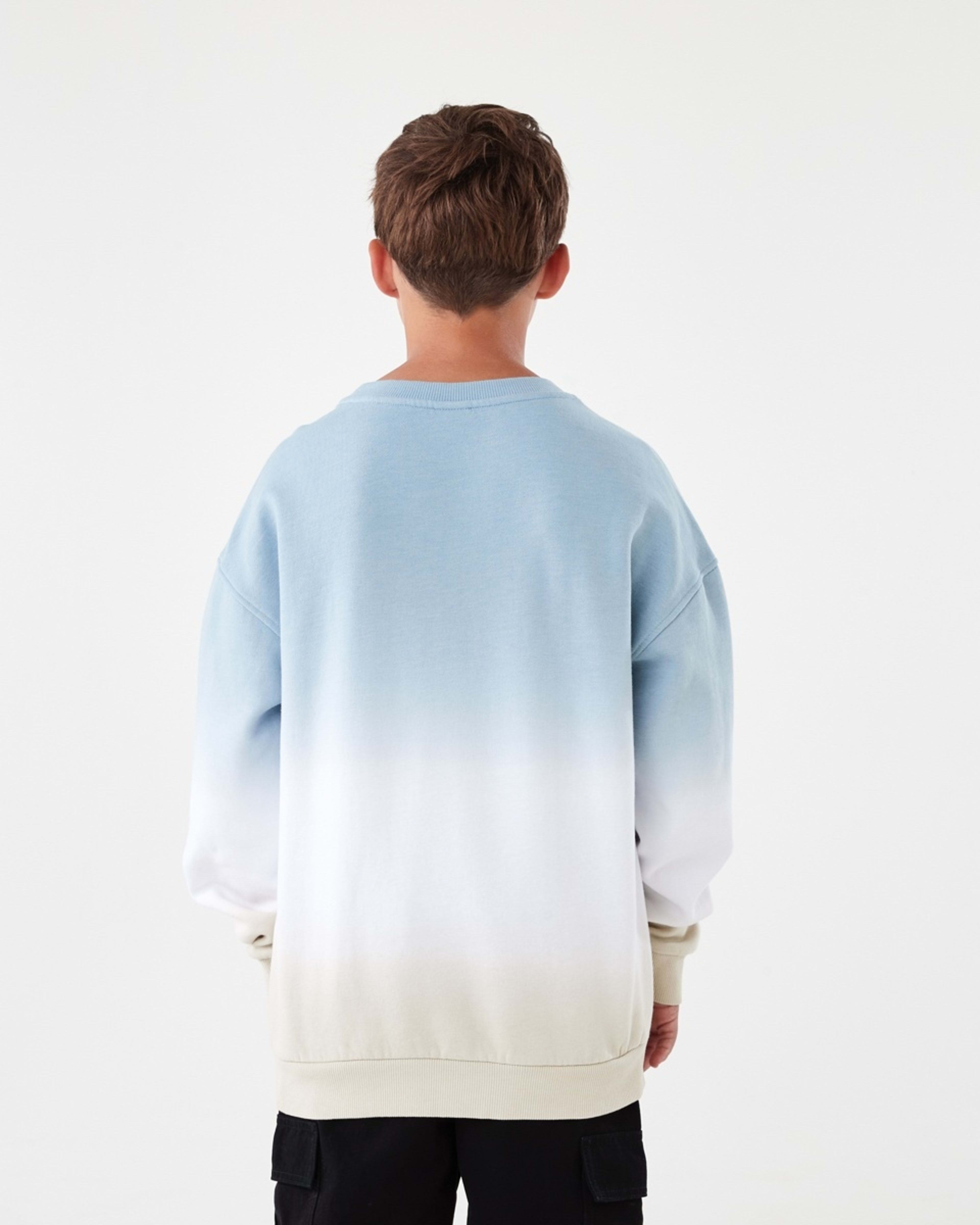 2 Oversized Washed Crew Neck Sweatshirt Faded Blue, 2 of 6