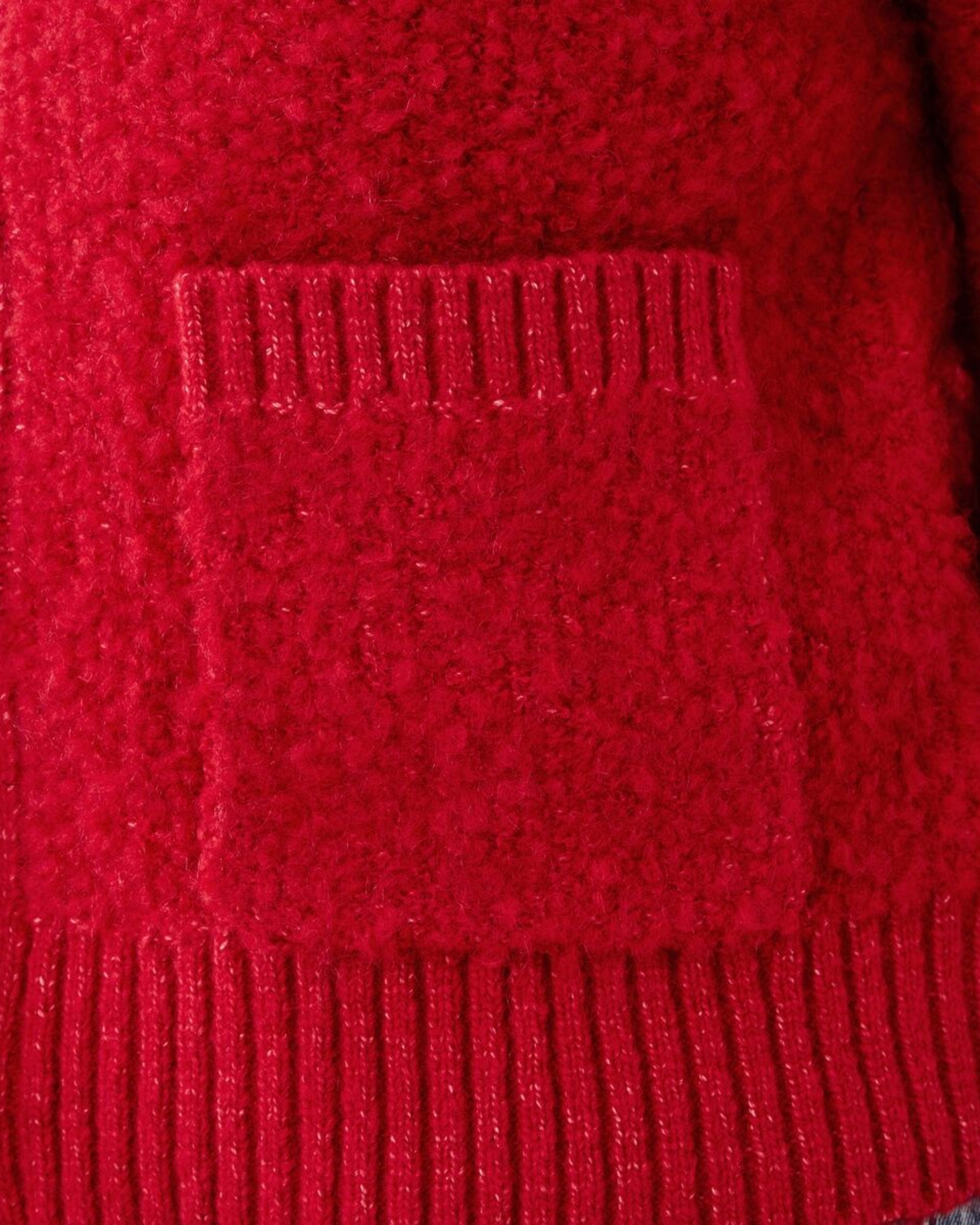 7 Pocket Textured Cardigan Cherry Red, 7 of 7