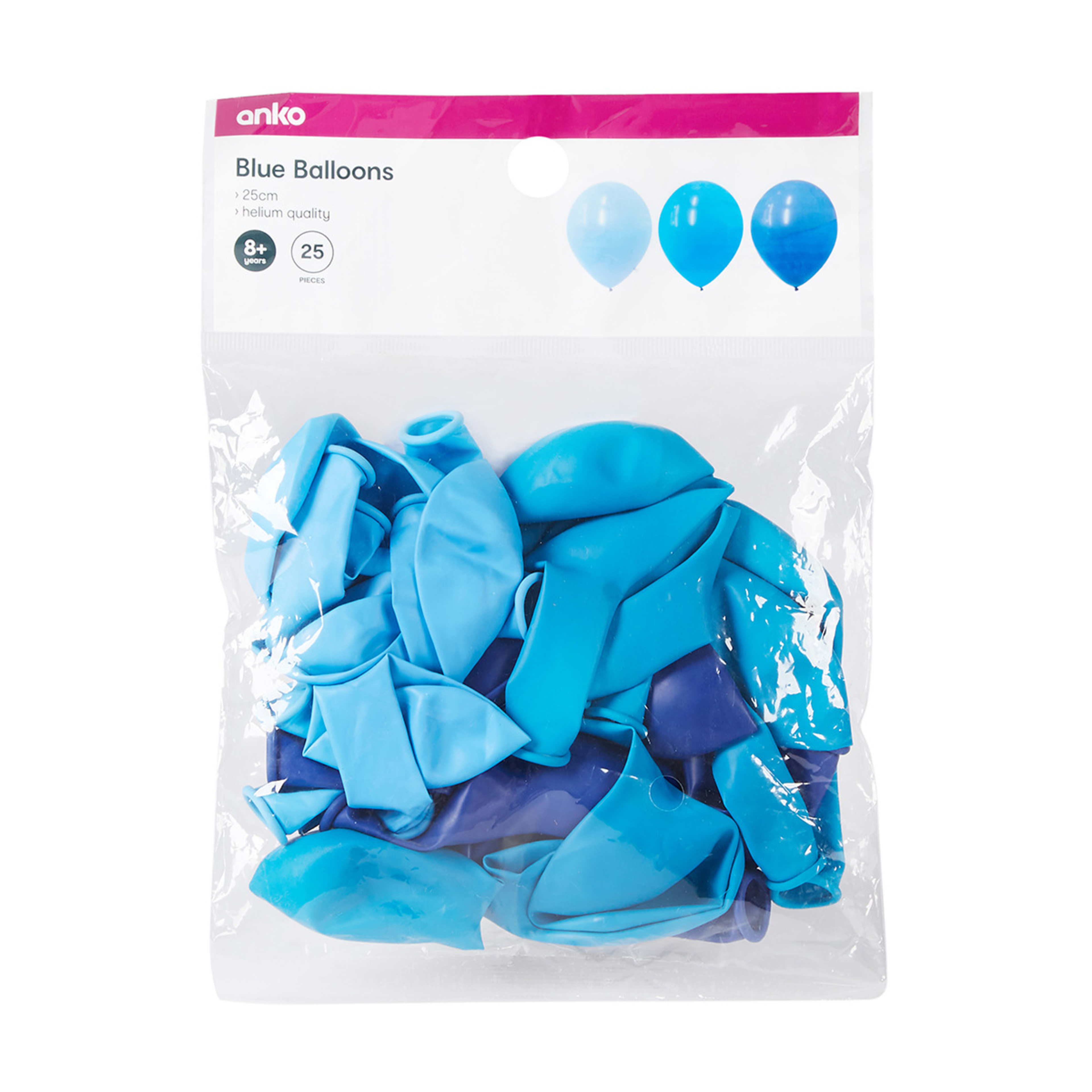 25 Pack Blue Balloons - Kmart