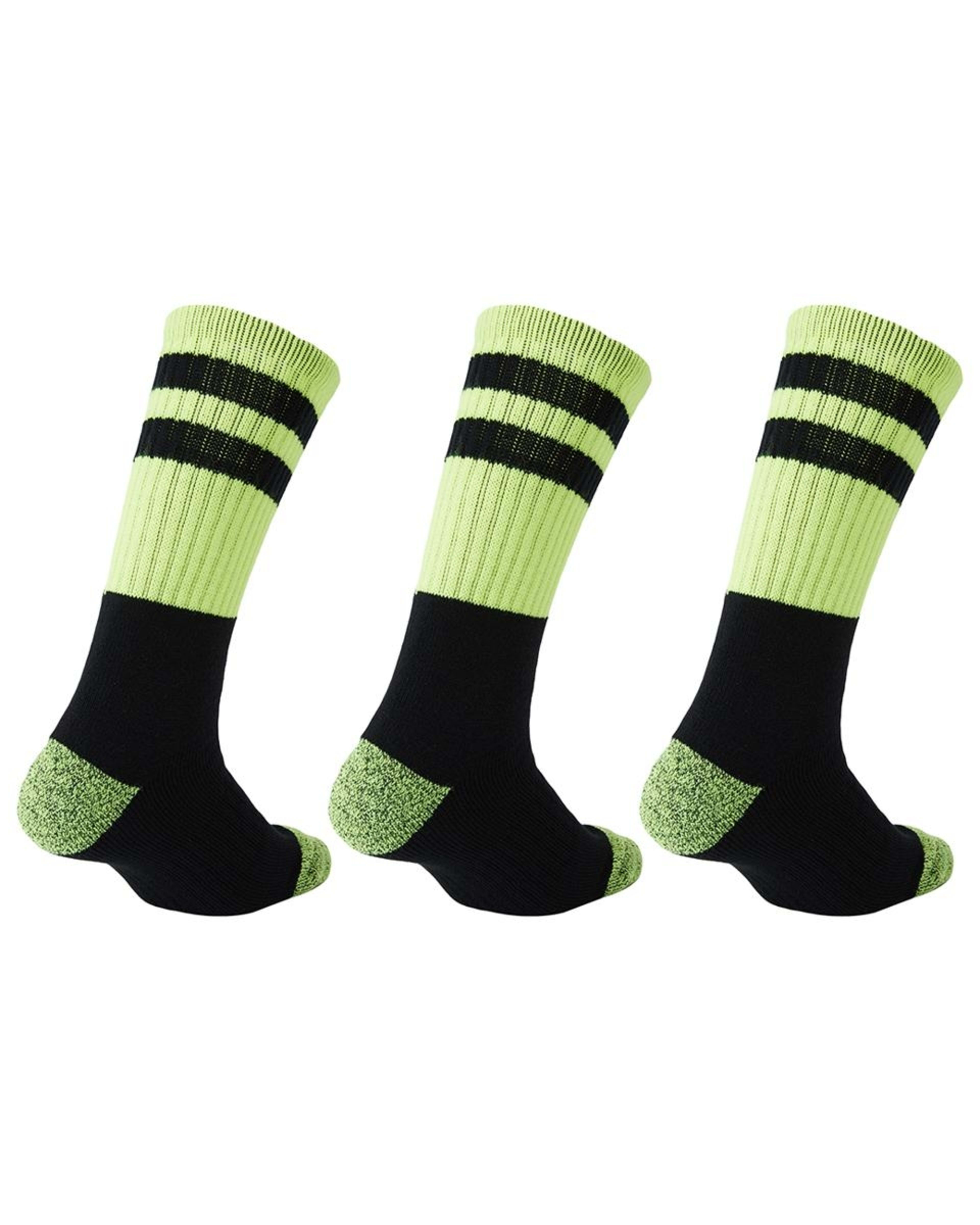 2 3 Pack Heavy Duty Work Socks BLACK YELLOW, 2 of 3