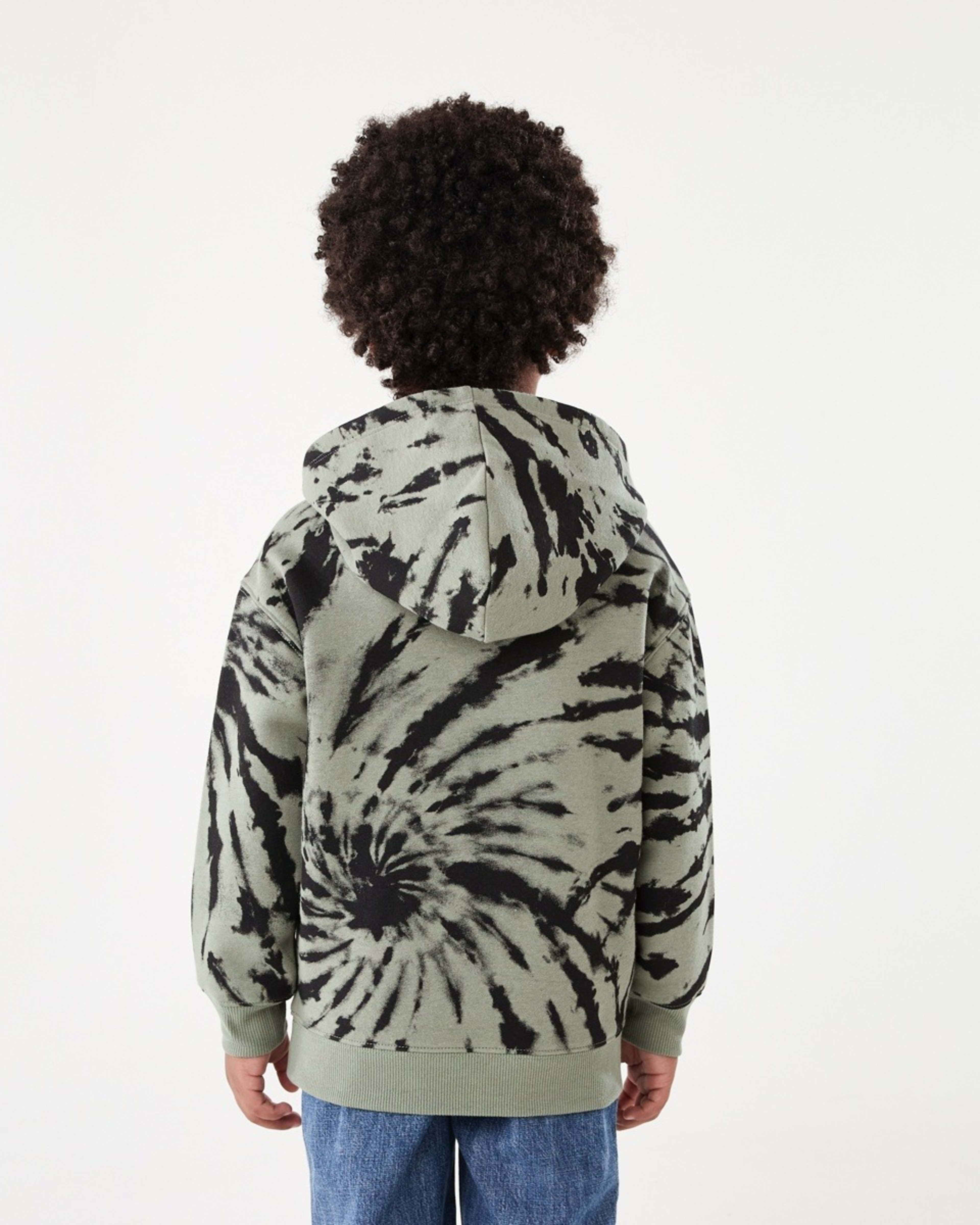 2 Print Hoodie Grn Tiedye, 2 of 9