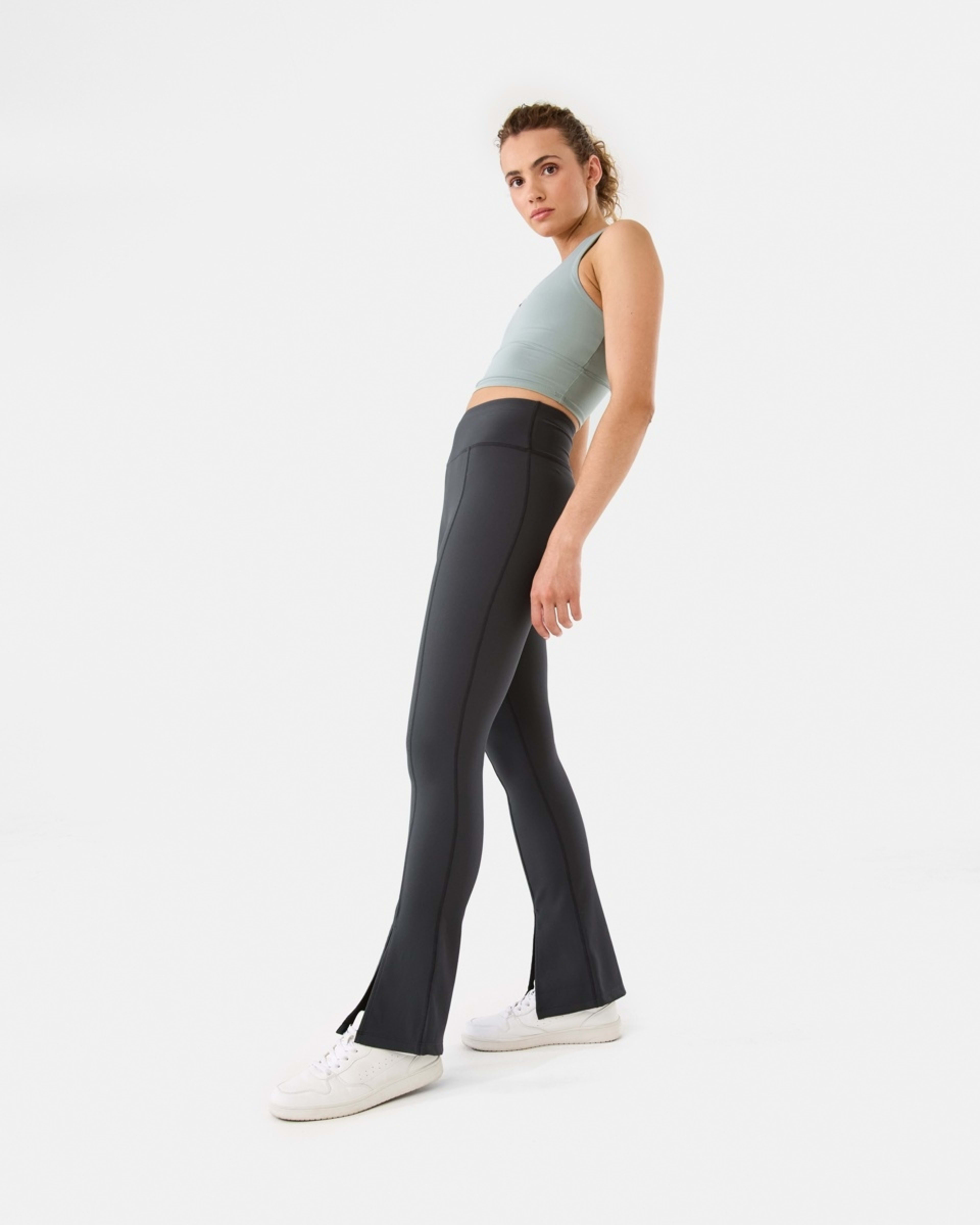 3 Active Womens Studio Flare Leggings DARKISH GREY, 3 of 7