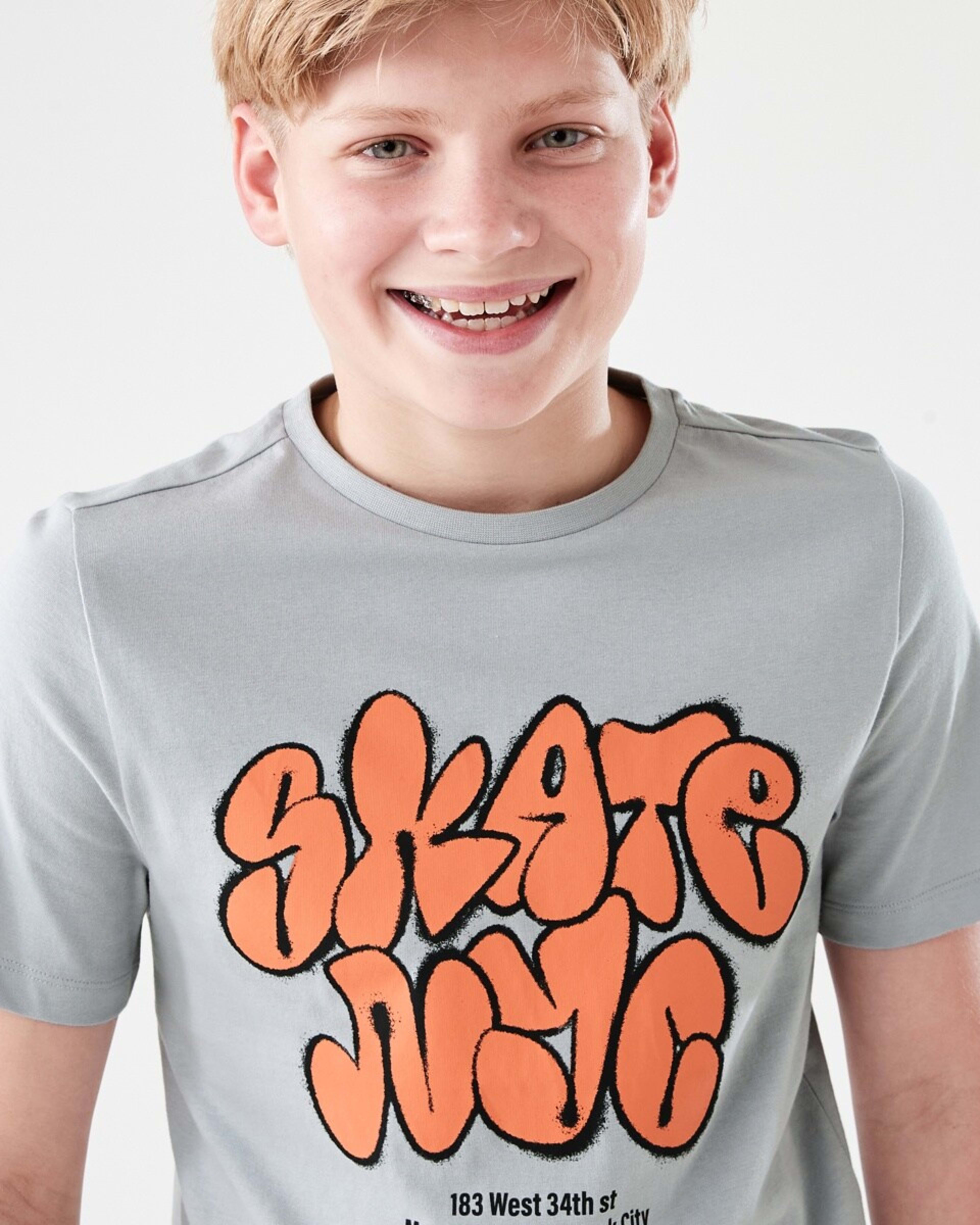 3 Short Sleeve Print T-shirt SKATE NYC GRAFFITI ICE GRAY, 3 of 6