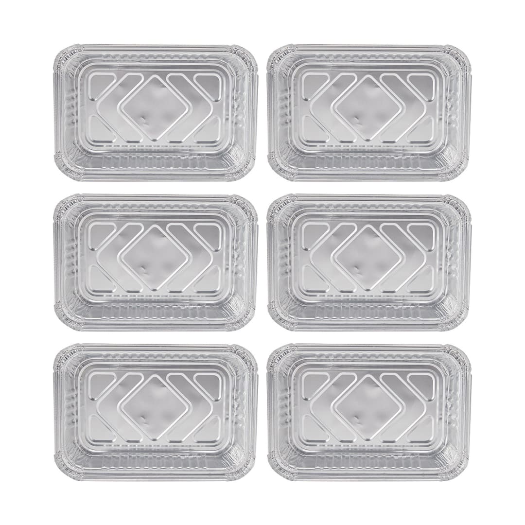 6 Pack Aluminium Baking Trays with Lids Kmart