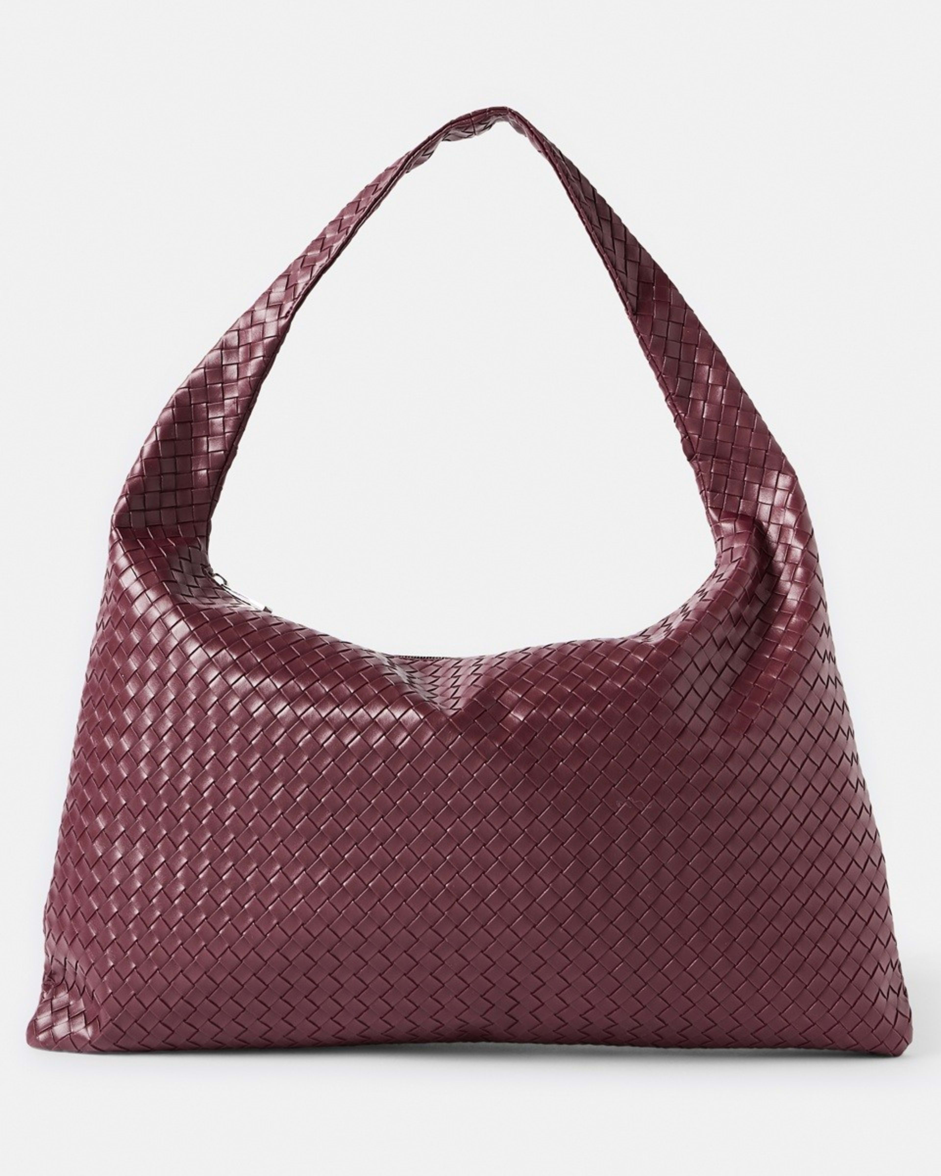 1 Weave Shoulder Bag CRIMSON RED, 1 of 4