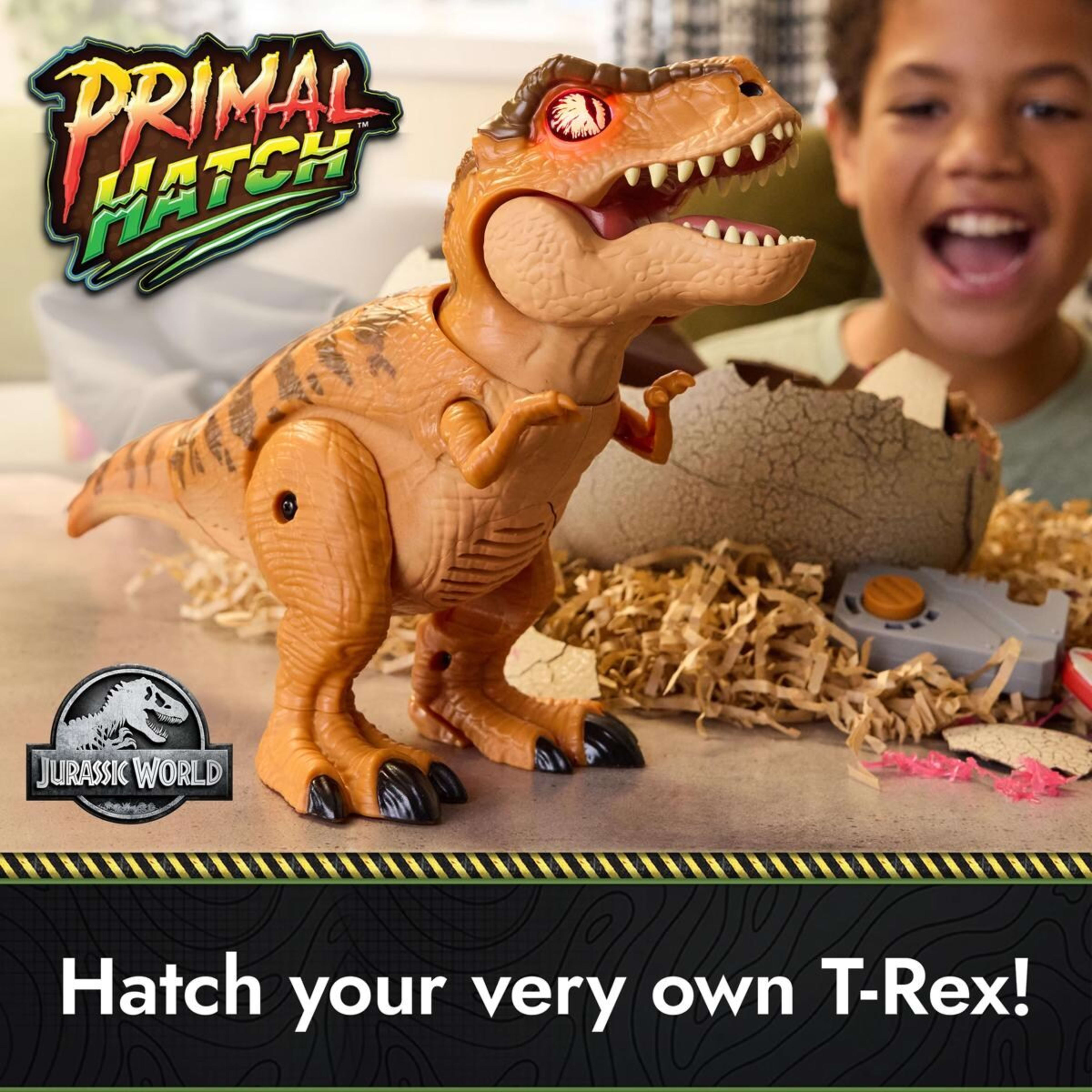 7 Jurassic World Primal Hatch T. Rex Specimen Toy, 7 of 10