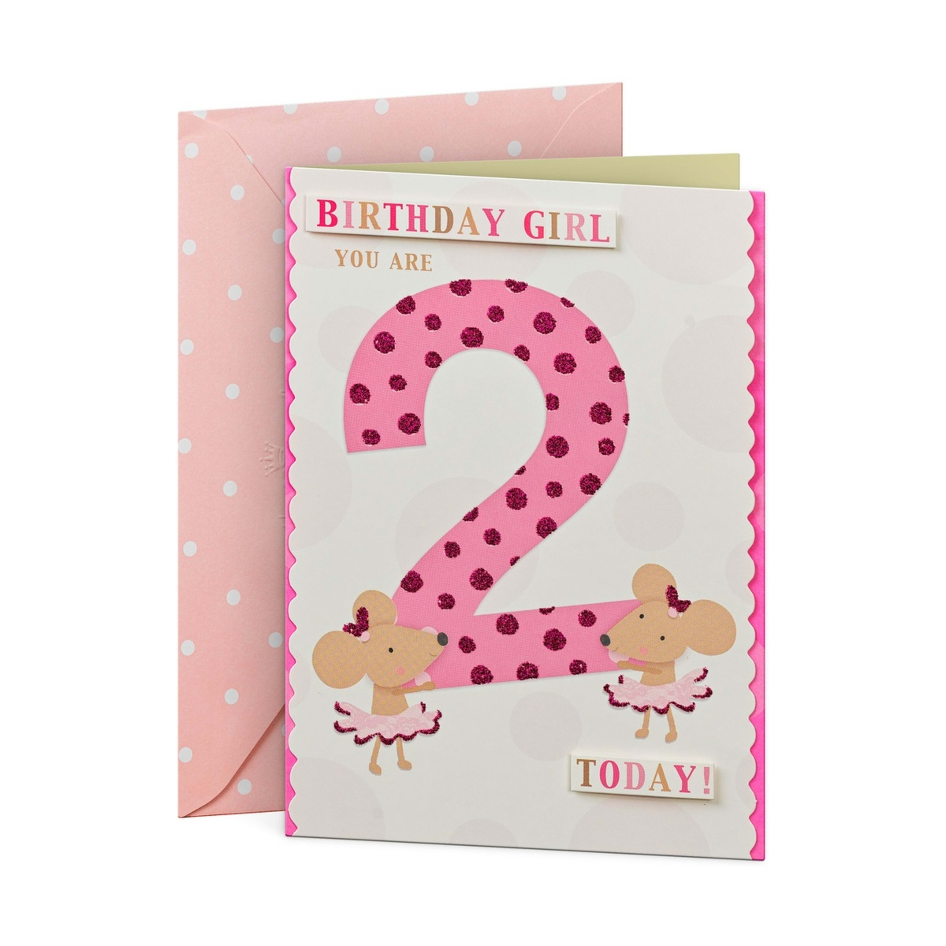1 Hallmark Birthday Card for Kids Age 2 (Ballerina Mice), 1 of 3