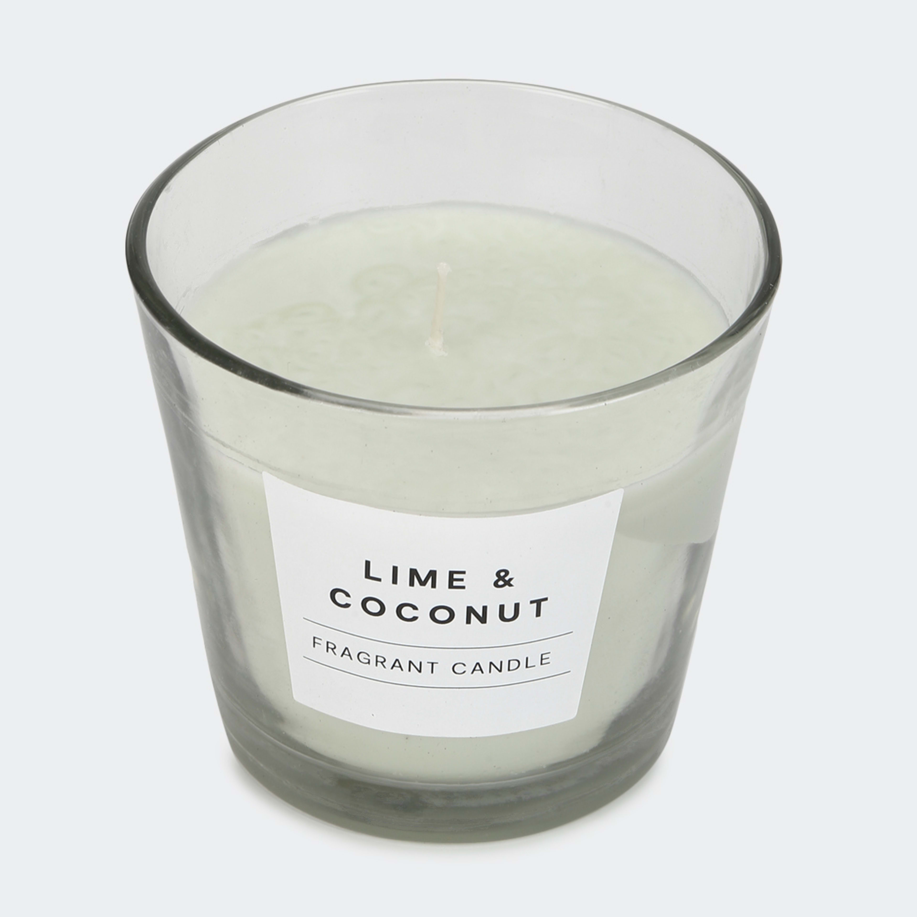 Lime and Coconut Fragrant Candle in Glass Kmart