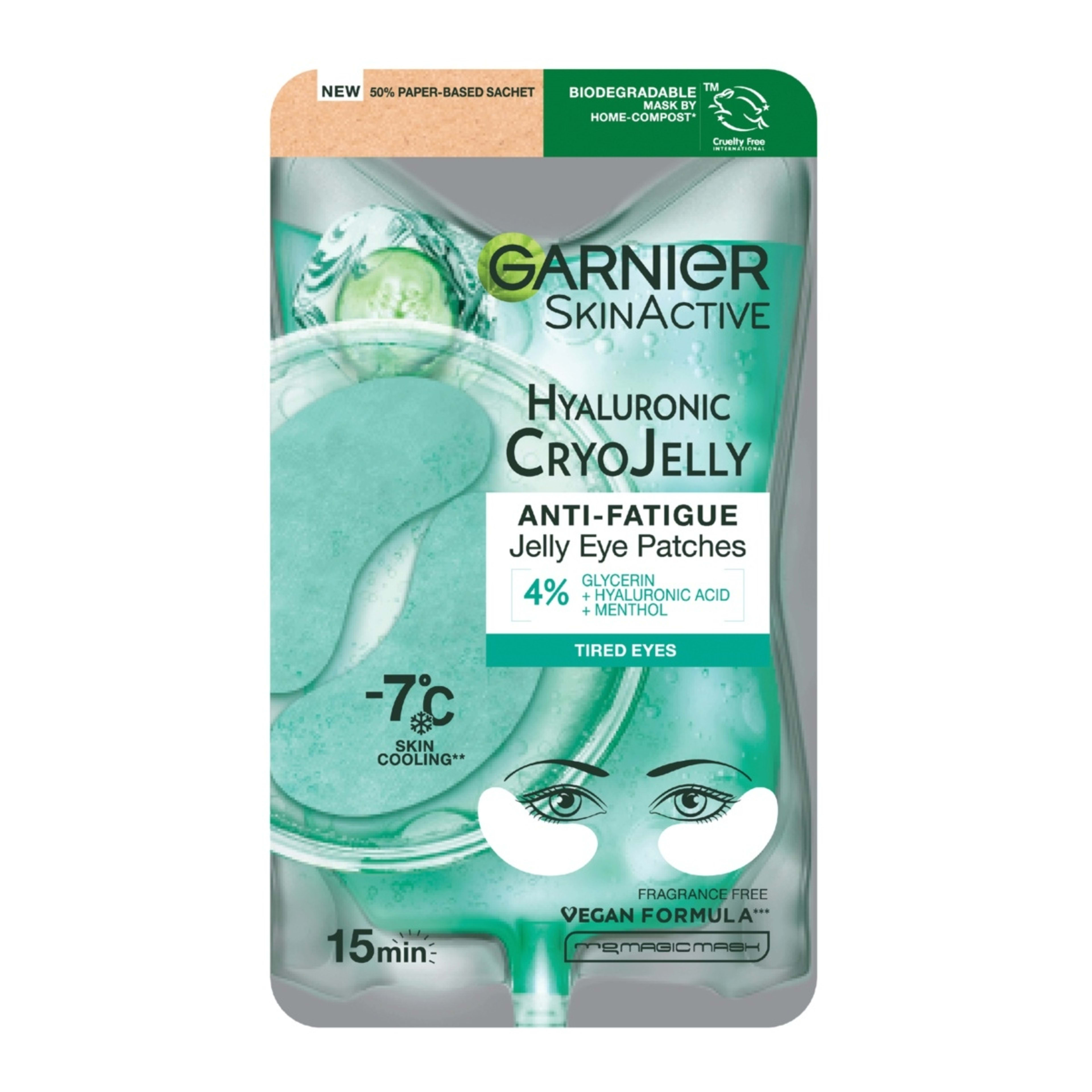 1 Garnier SkinActive Anti-Fatigue Jelly Eye Patches 5g - Hyaluronic CryoJelly