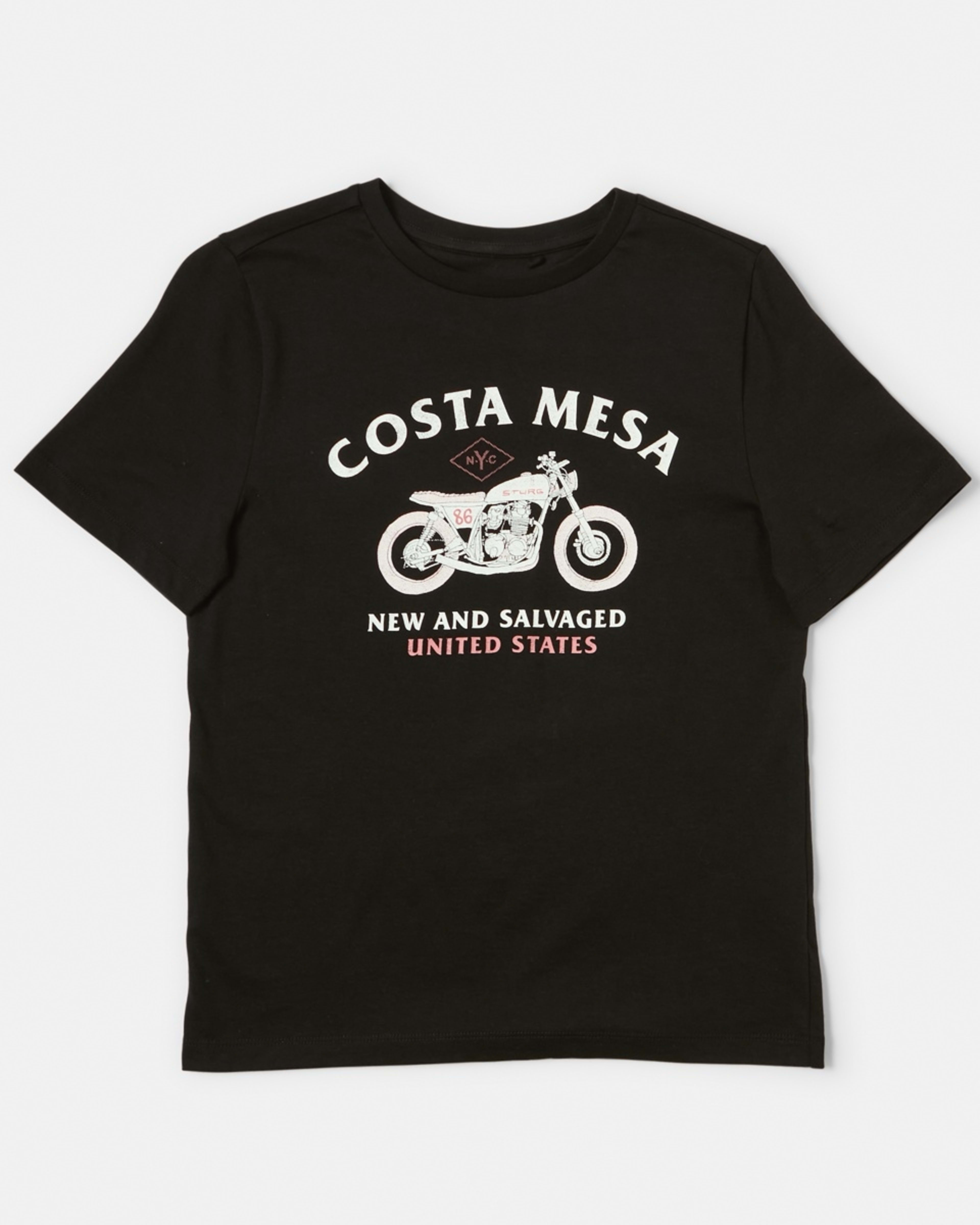 7 Short Sleeve Print T-shirt Black Moto, 7 of 8