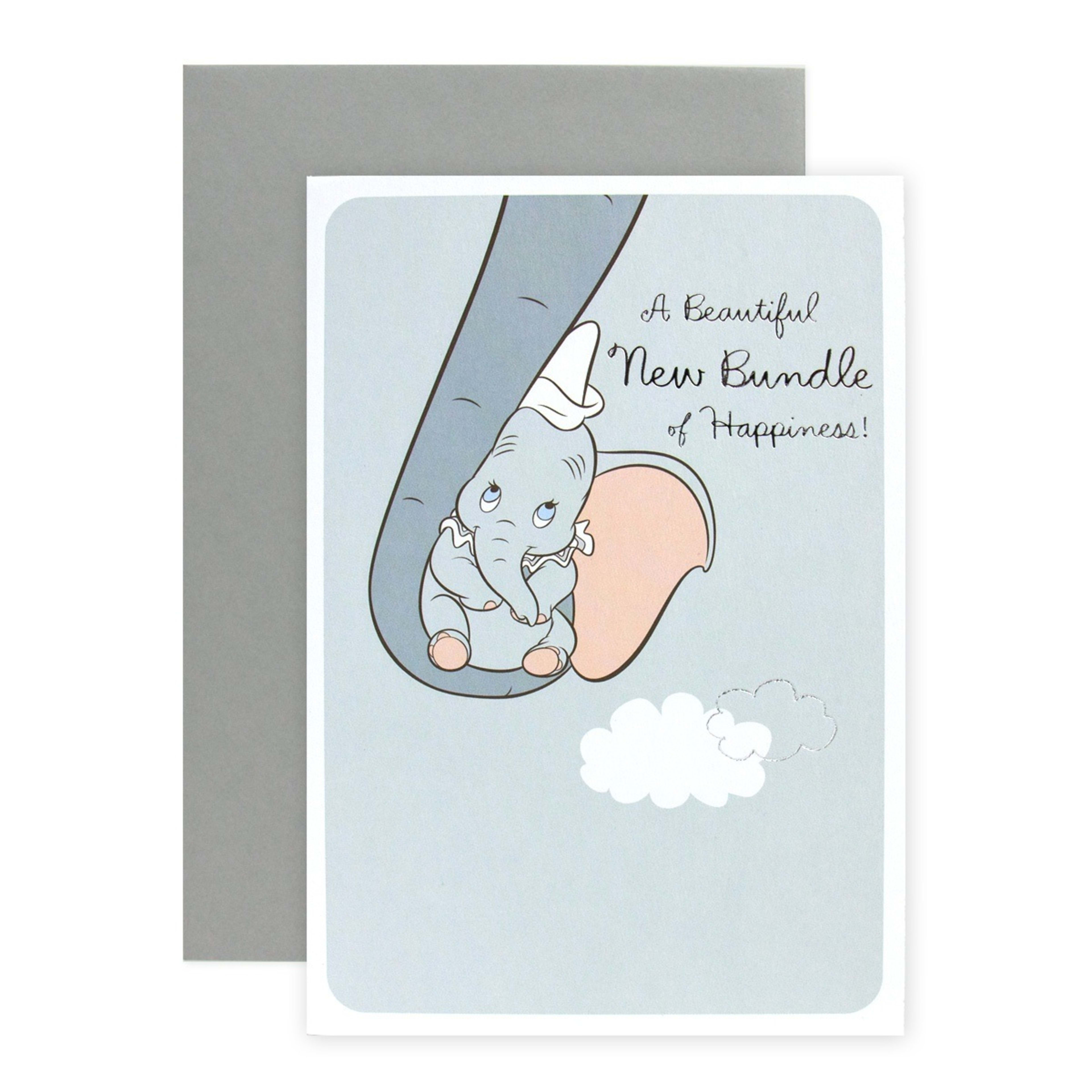 1 Connections from Hallmark Disney Dumbo New Baby Card - New Bundle