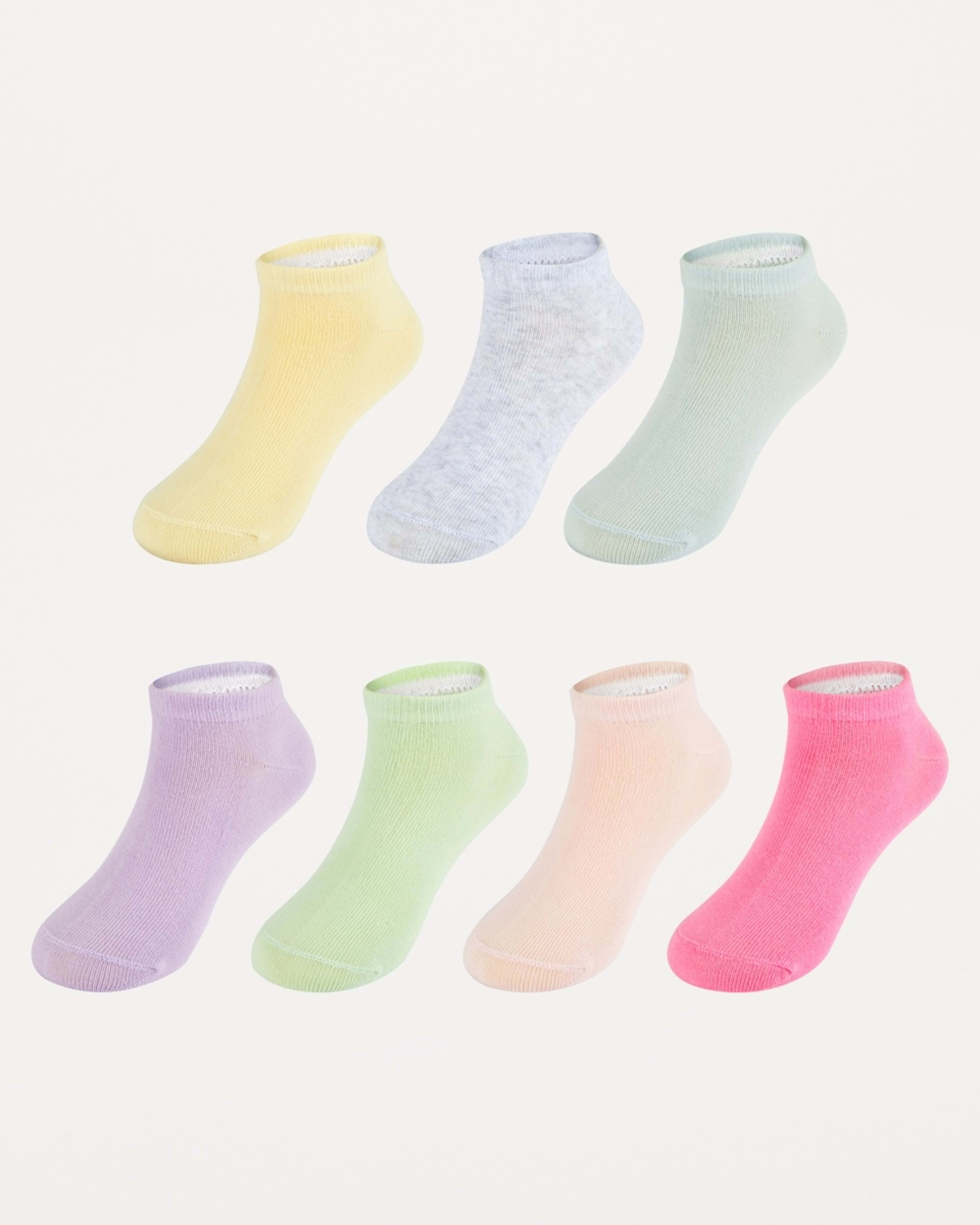 1 7 Pack Low Cut Socks SORBET