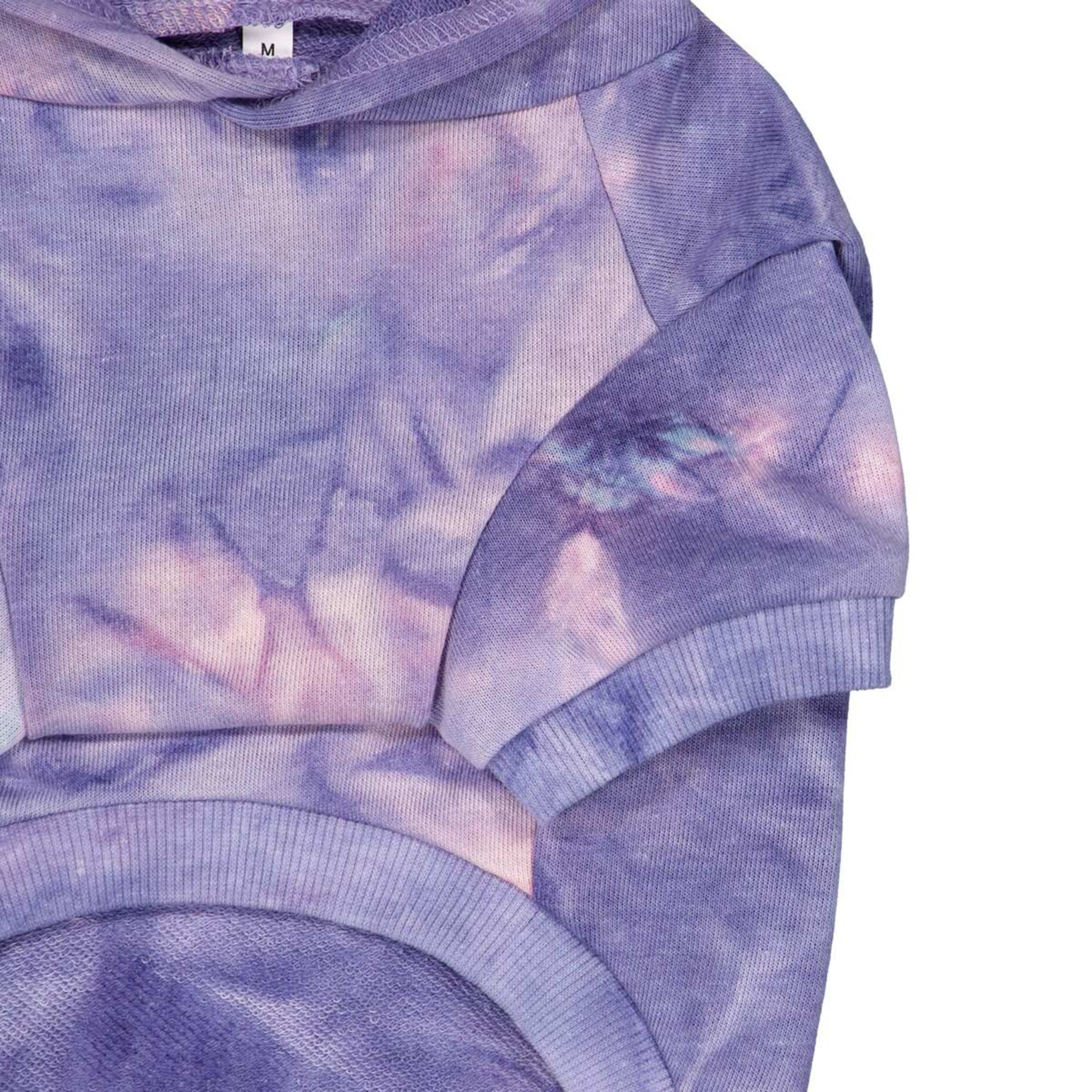 7 Pet Hoodie Tie-Dye - Medium, Lilac, 7 of 10