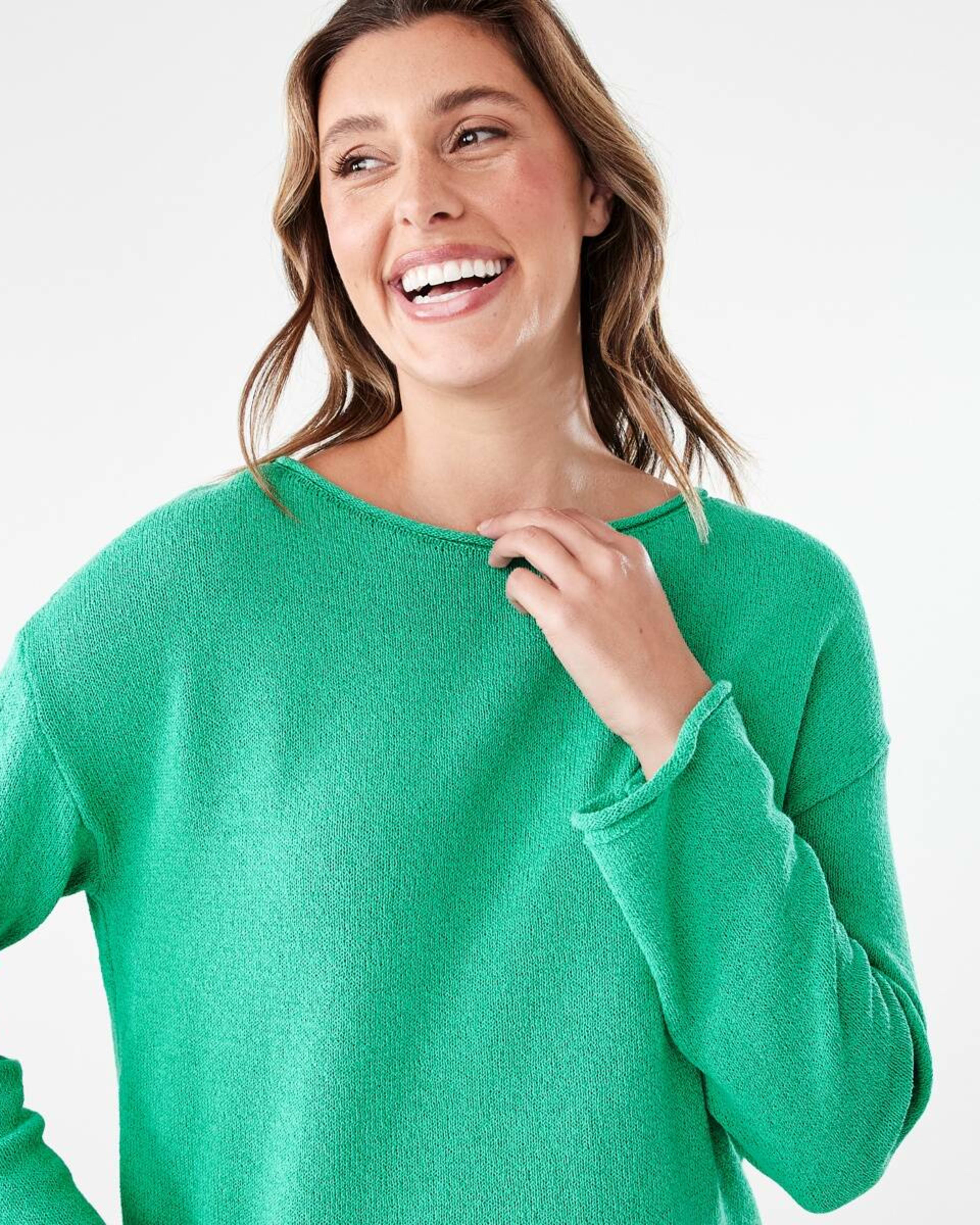 4 Boat Neck Pullover SIMPLY GREEN, 4 of 5