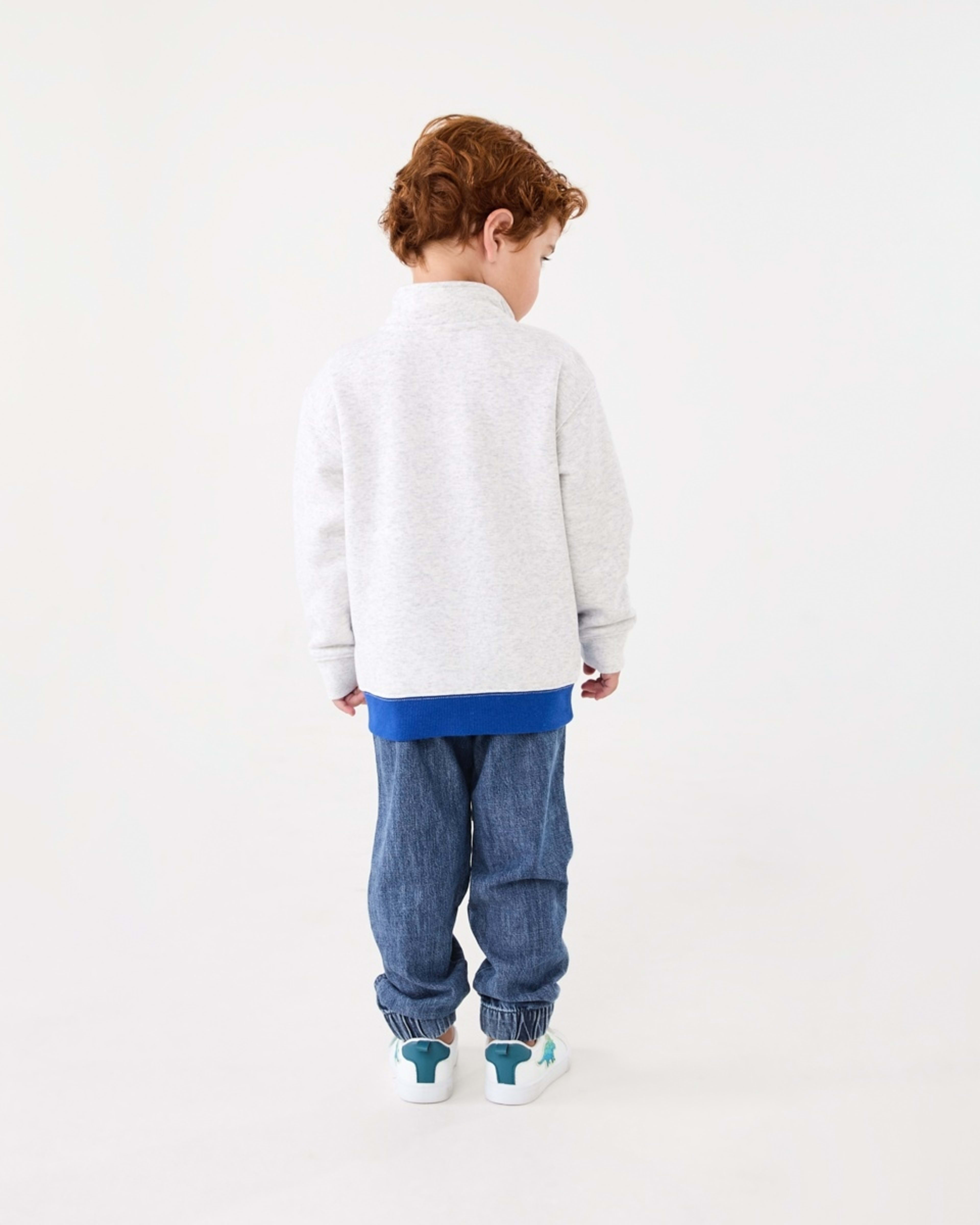 7 Quarter Zip Sweatshirt Wht Marle, 7 of 9