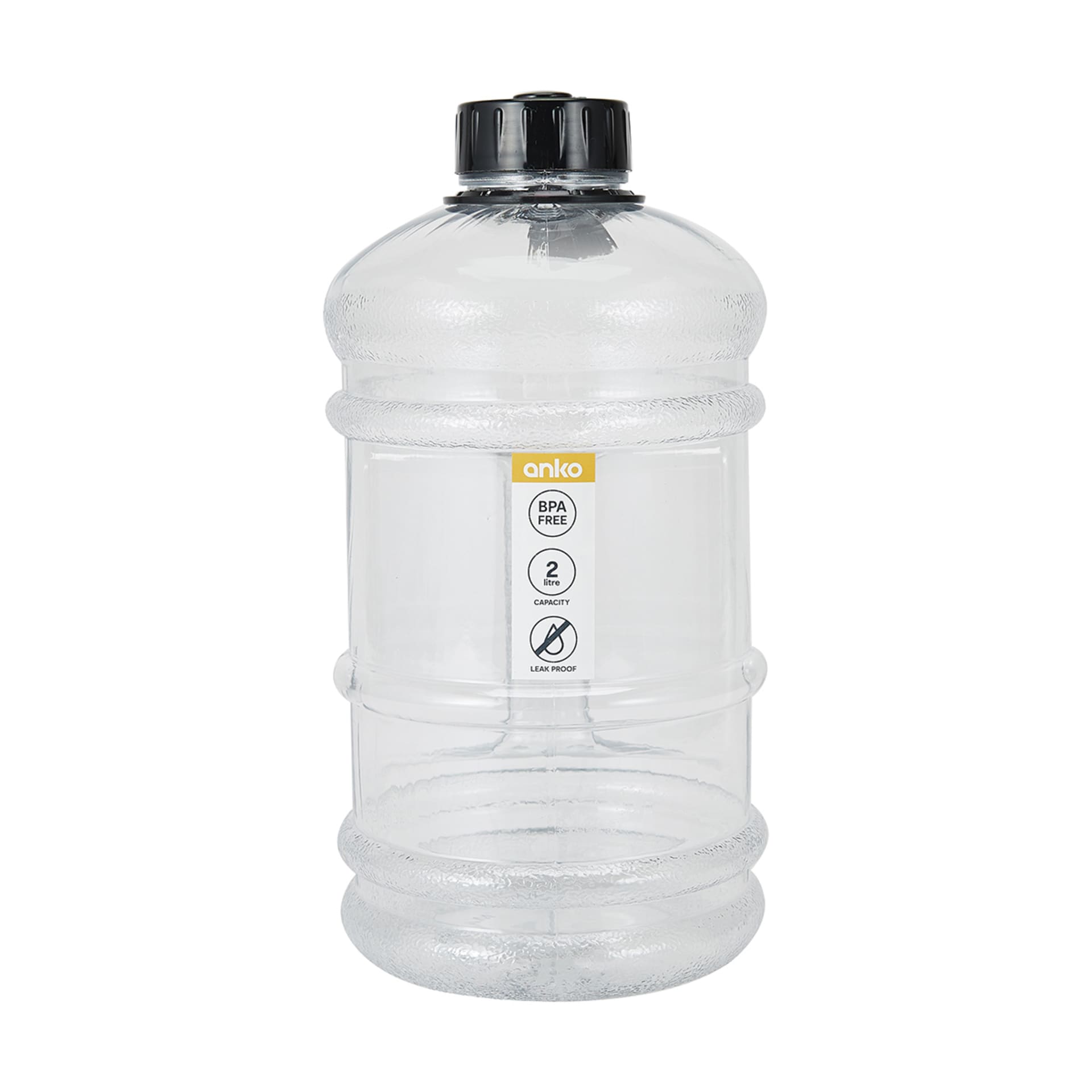 2L Clear Sport Drink Bottle with Handle Kmart