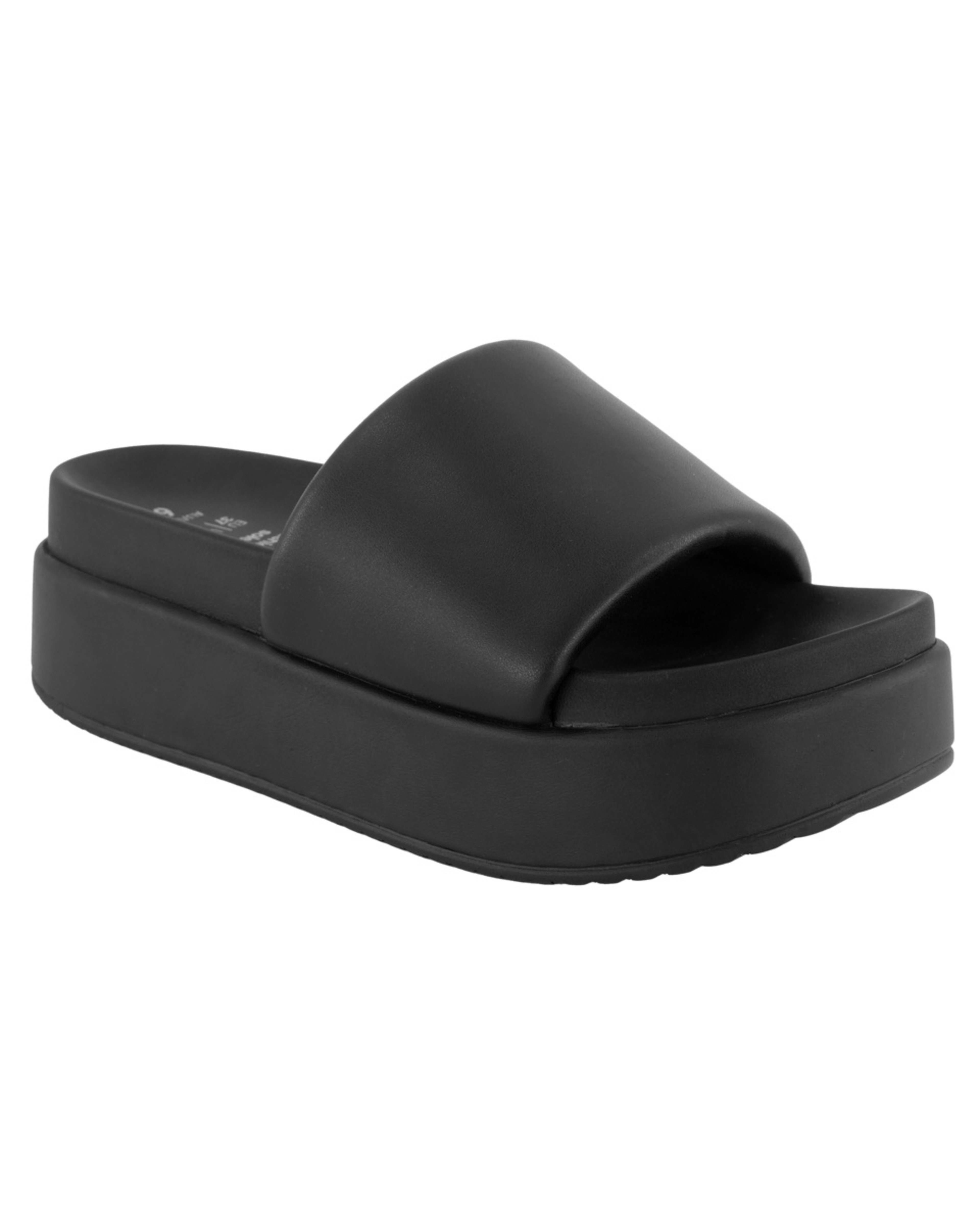 2 Casual Mule Platform Heels BLACK, 2 of 5