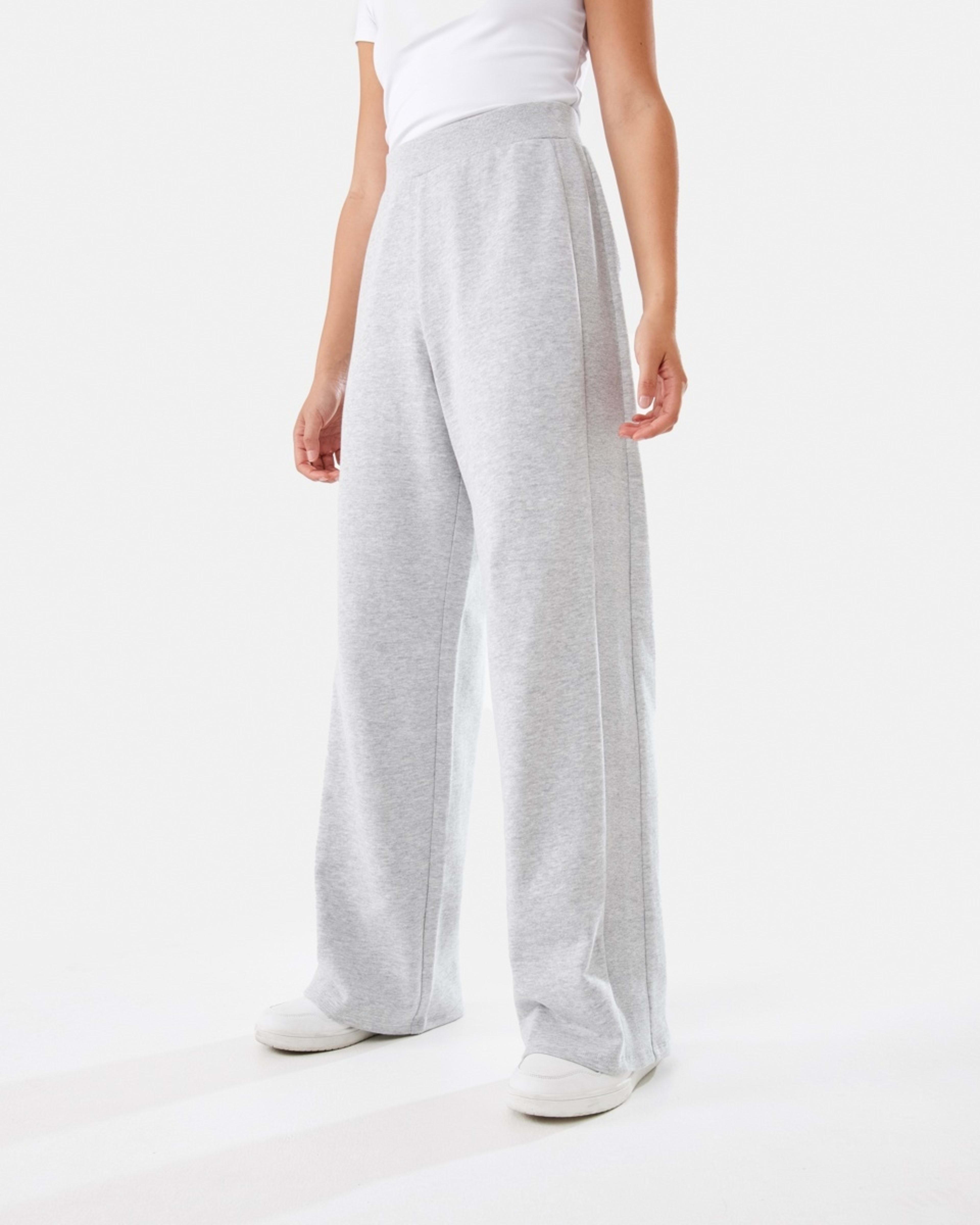 1 Active Womens Straight Leg Panel Trackpants Grey Marle