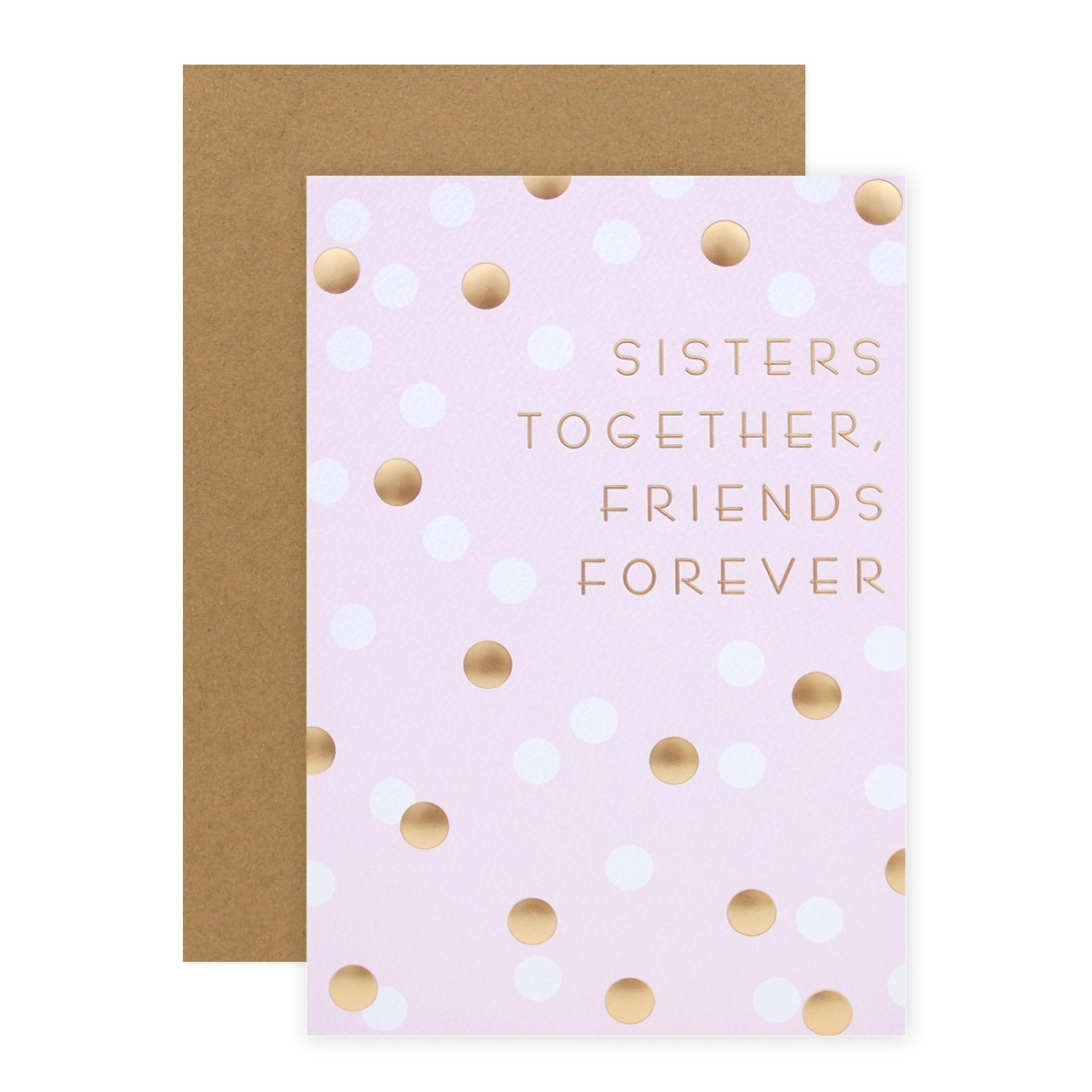 1 Connections from Hallmark Birthday Card For Sister - Gold Polka Dots