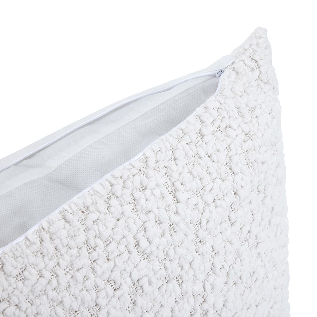 60cm Boucle Cushion White Kmart