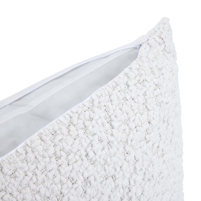 60cm Boucle Cushion White Kmart