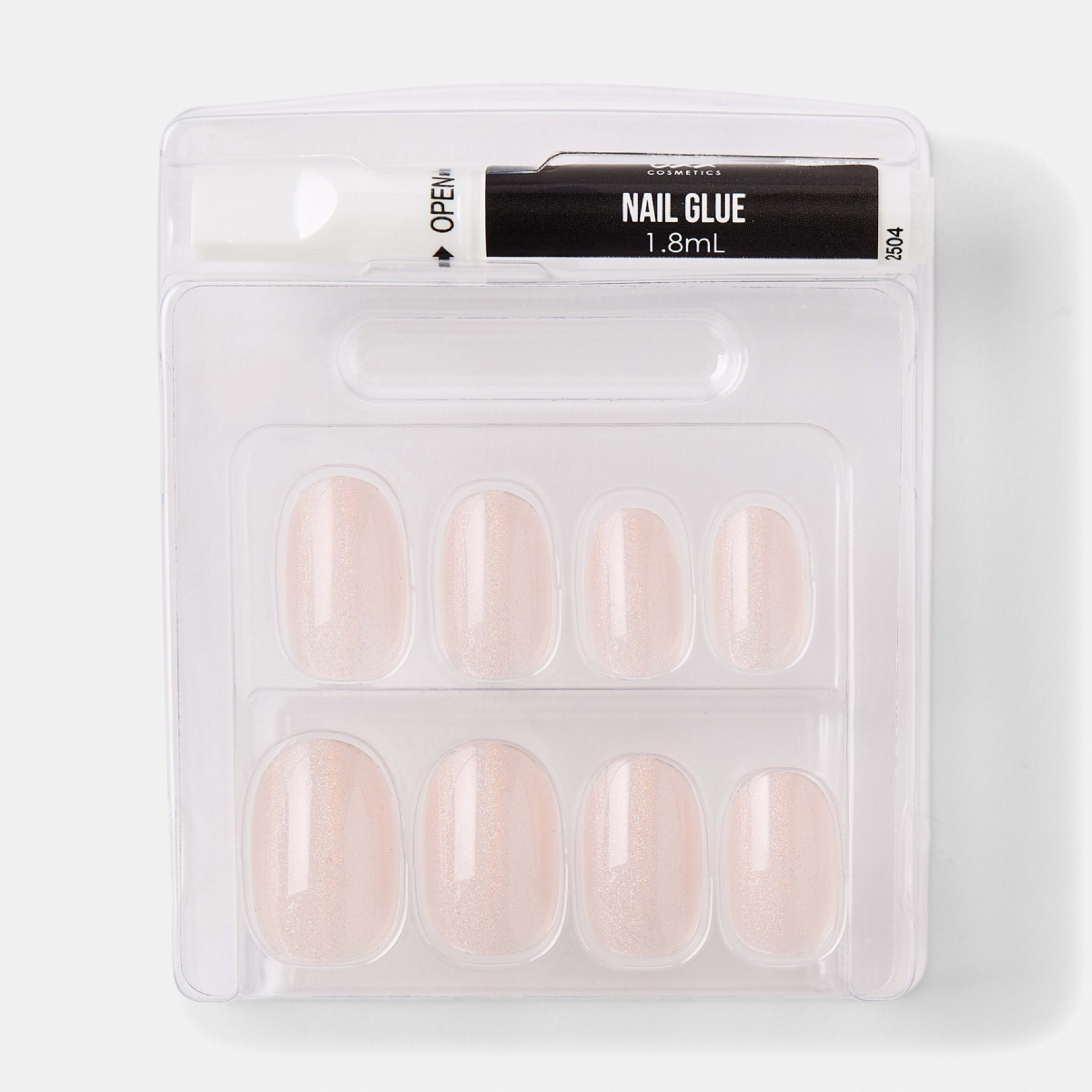 3 OXX Cosmetics 24 Pack Artificial Nails with Adhesive - Oval Shape, Pearl Glaze, 3 of 5