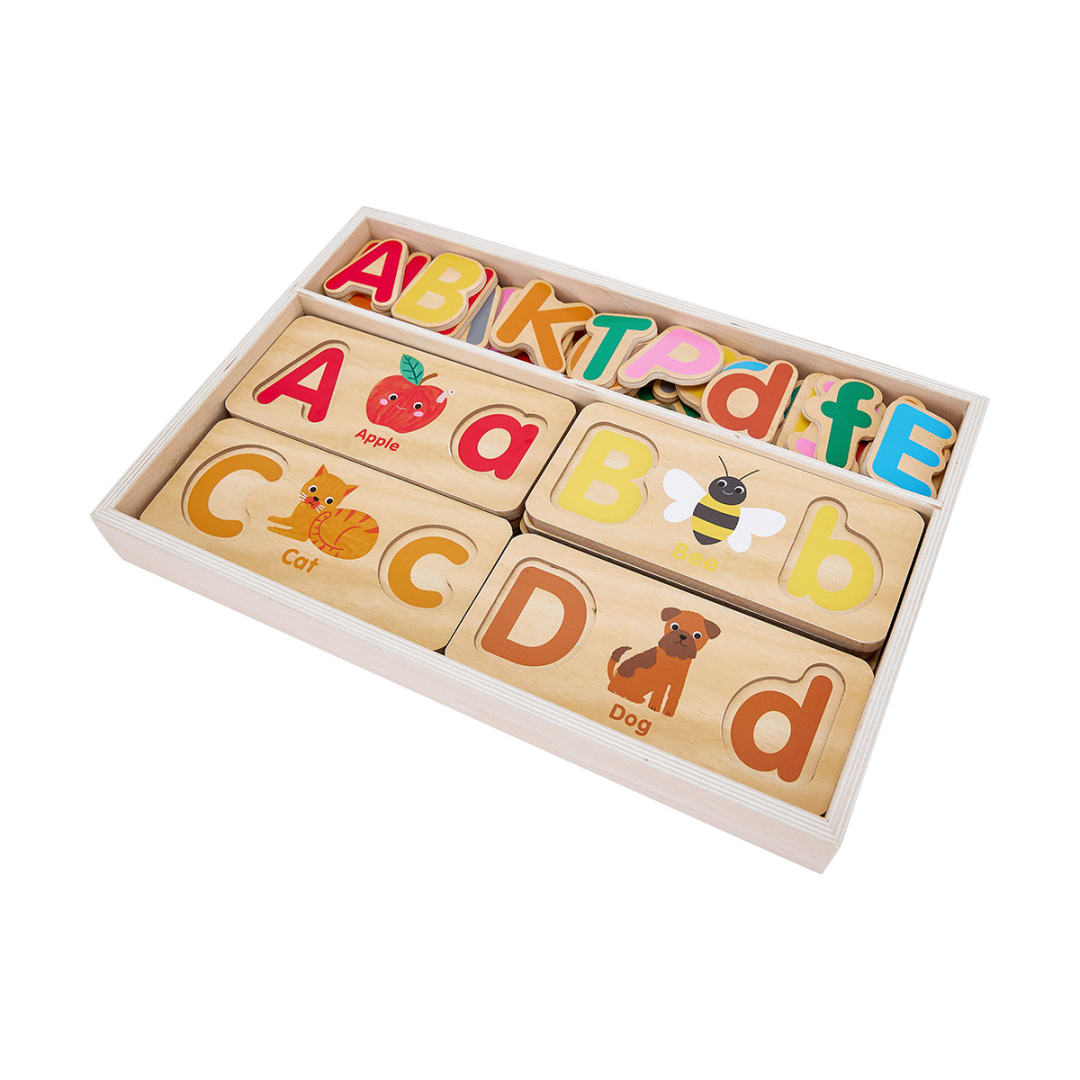 Wooden ABC Matching Puzzle Set - Kmart