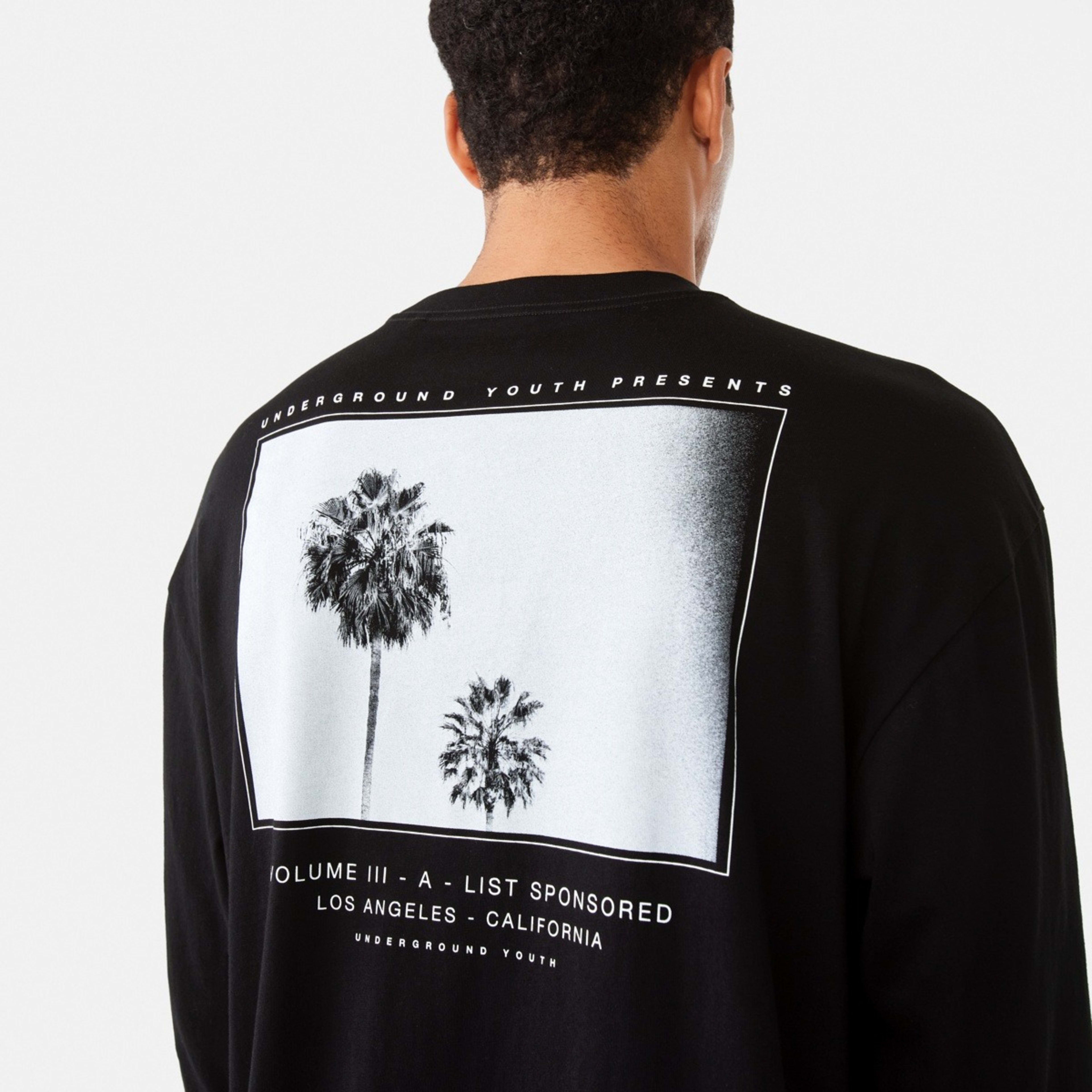 7 Long Sleeve Oversized Graphic T-shirt Black, 7 of 7