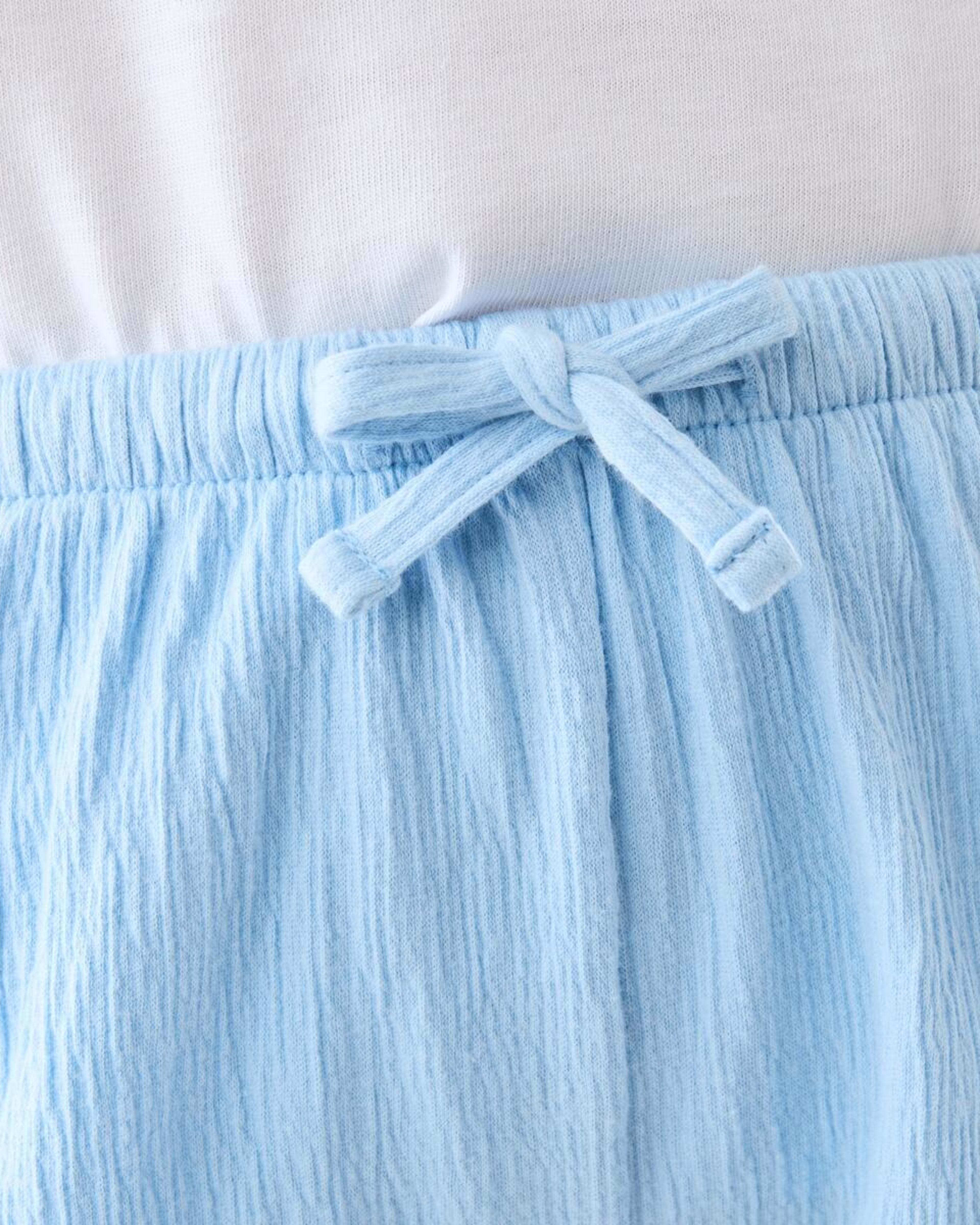 3 Crinkle Shorts Bellflower Blue, 3 of 6