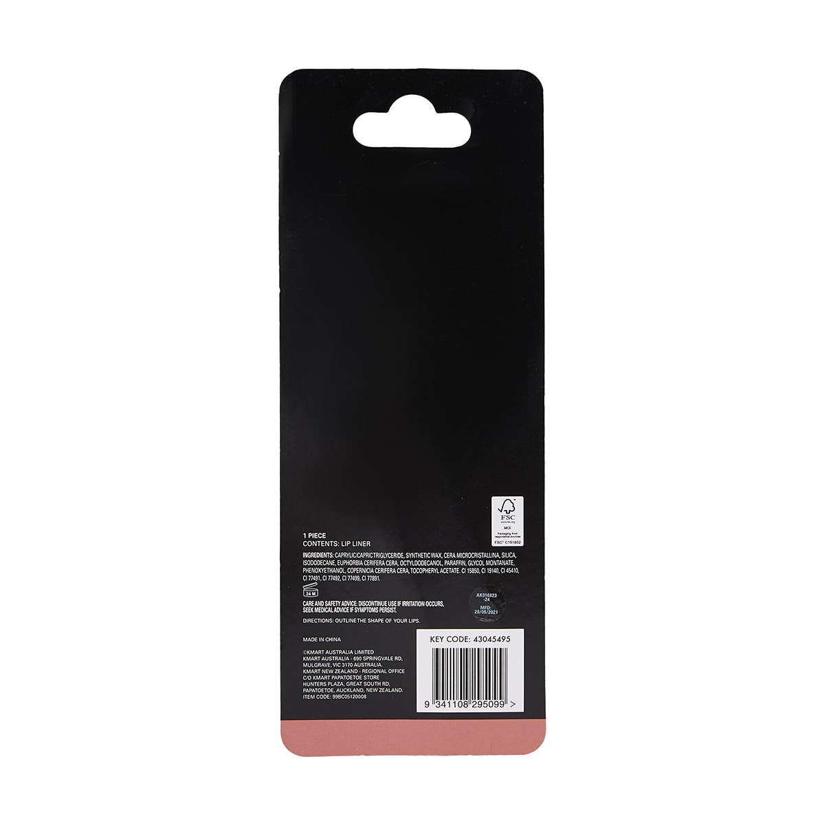 OXX Cosmetics Lip Liner Peony Kmart