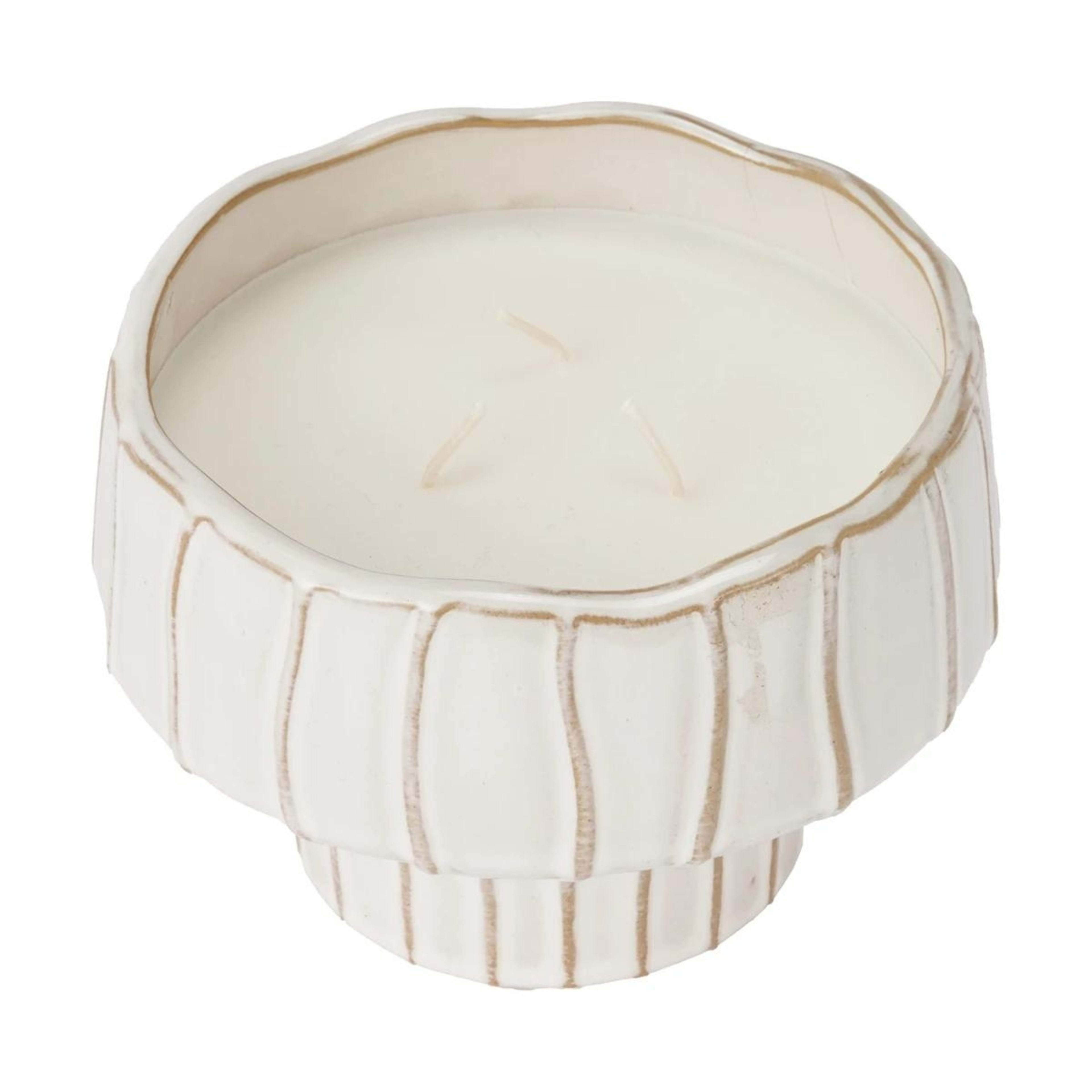 2 Sage and Moss Irregular Pedestal Fragrant Candle, 2 of 5