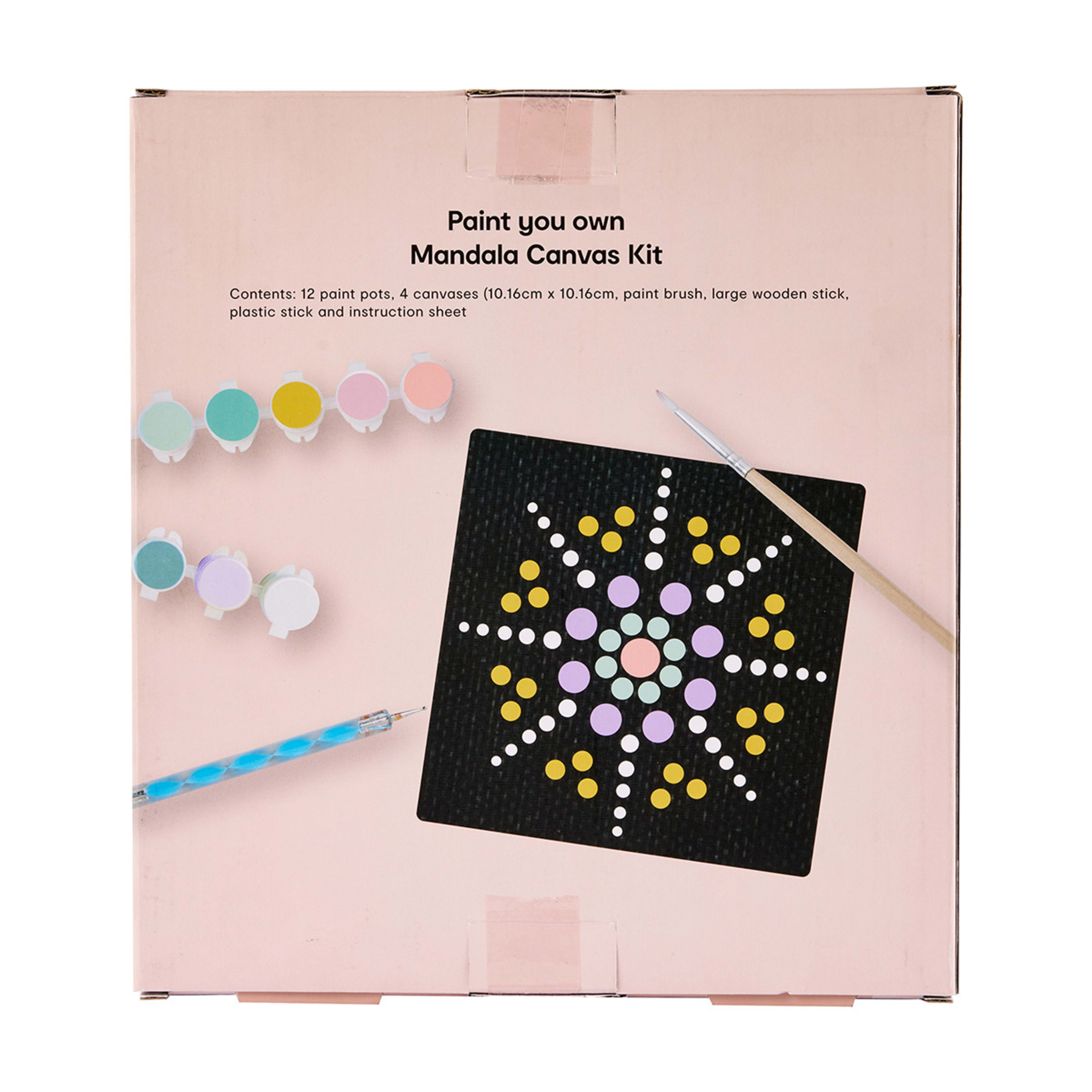 Paint Your Own Mandala Canvas Kit Kmart