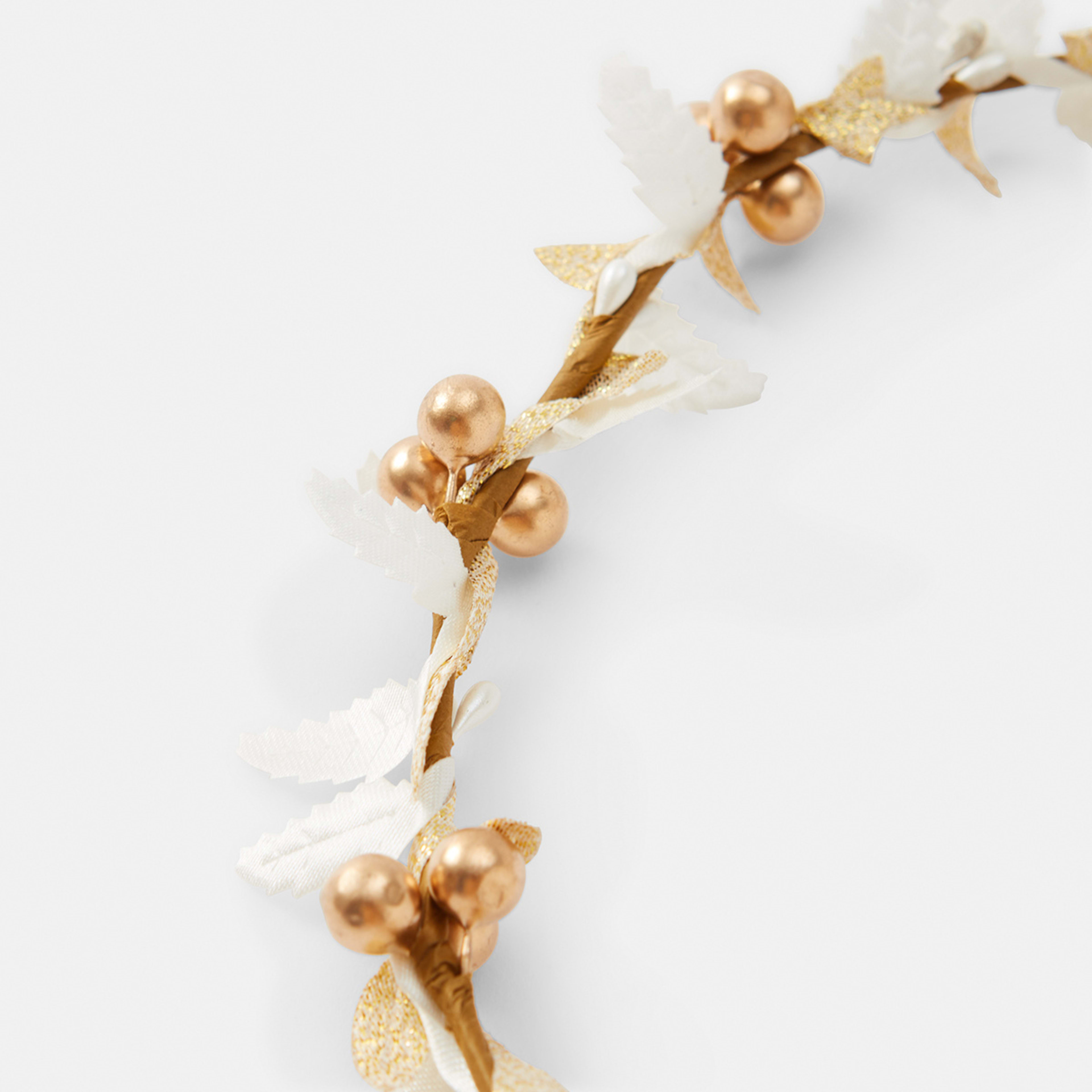 Christmas Halo Wreath Headband White and Gold Tone Kmart