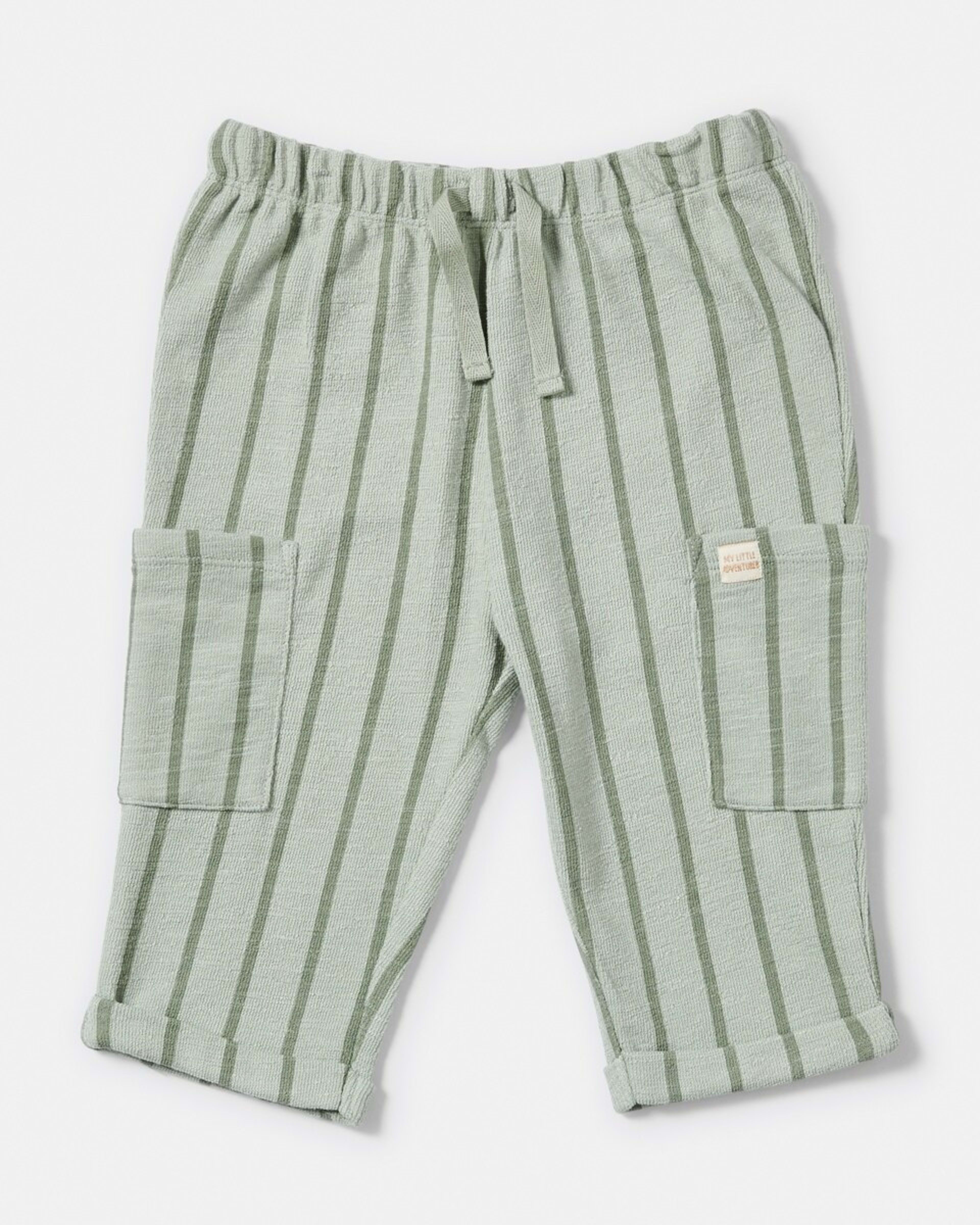 1 Cargo Joggers GREEN STRIPE