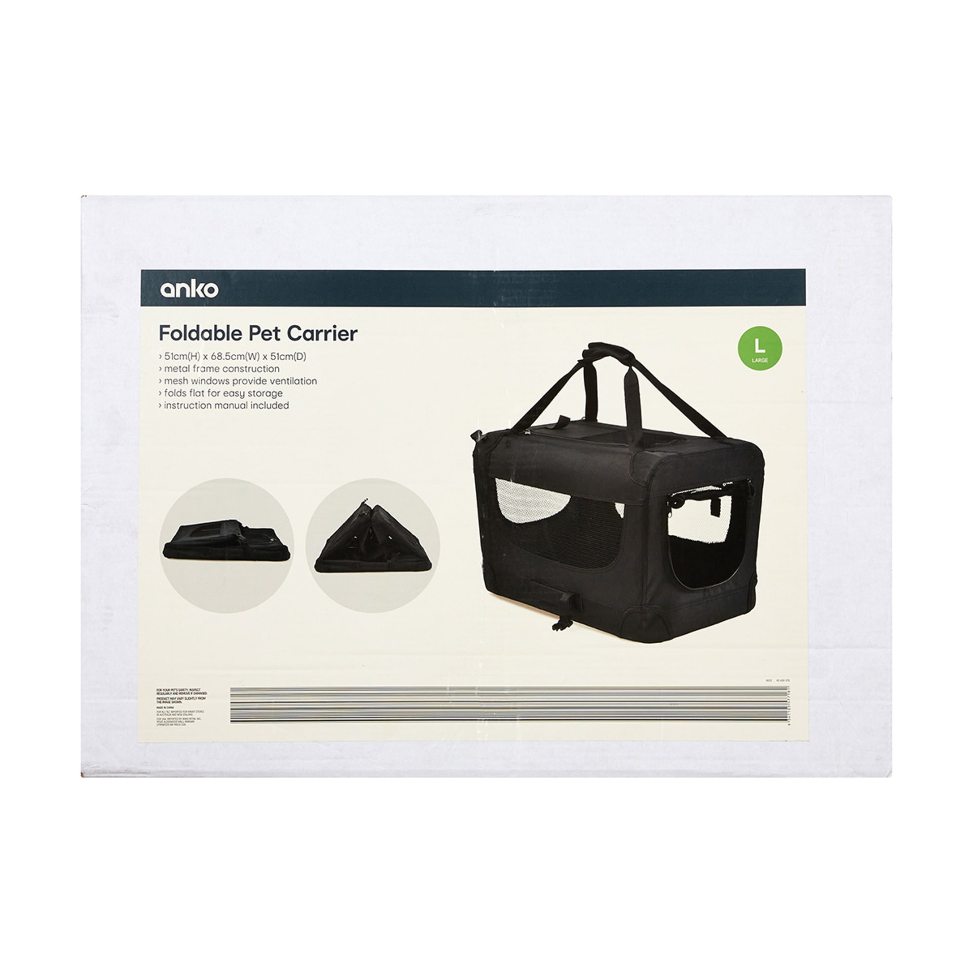 Pet Carrier Foldable Large Kmart