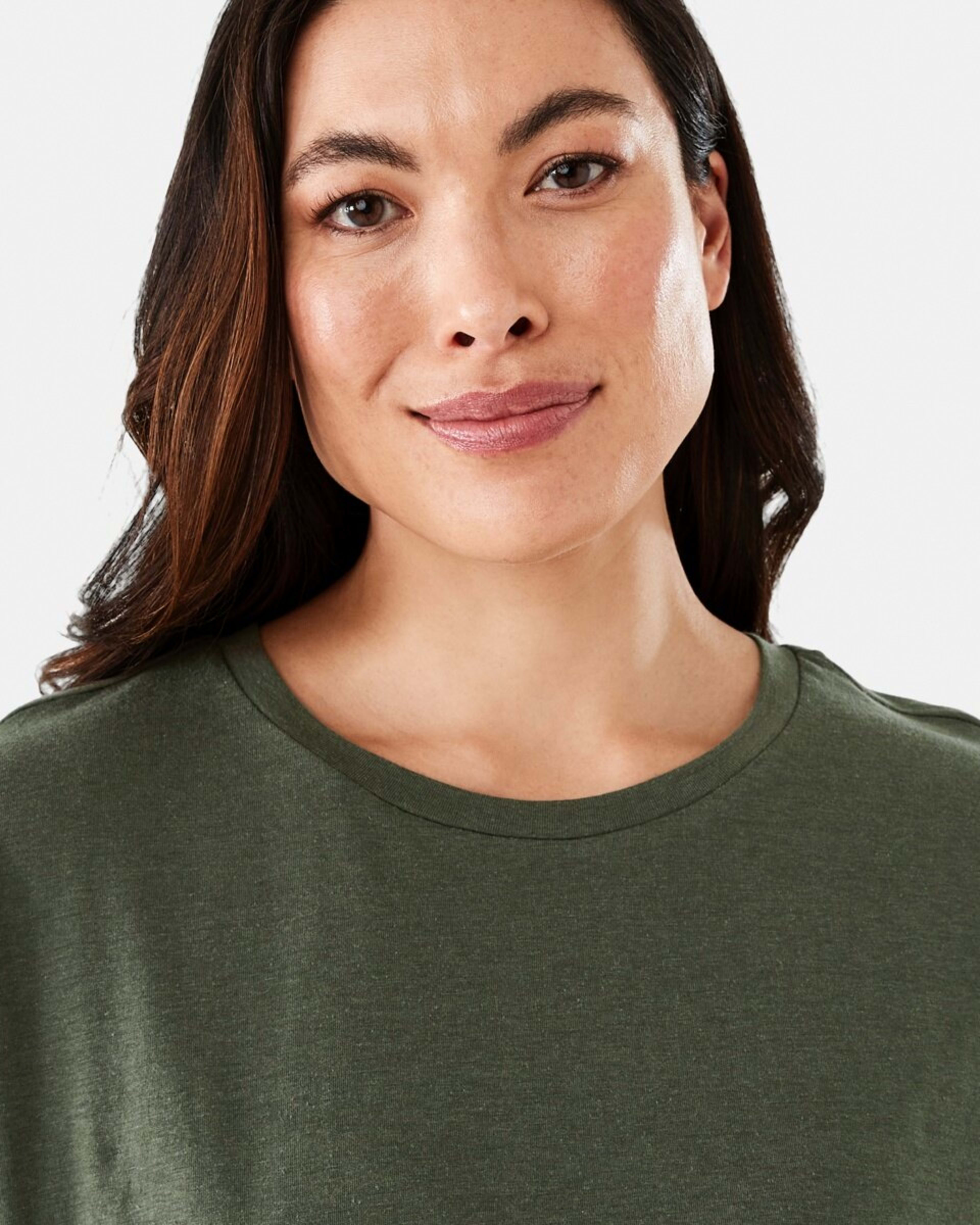 4 Extended Sleeve Slub T-shirt Grn Olive, 4 of 6