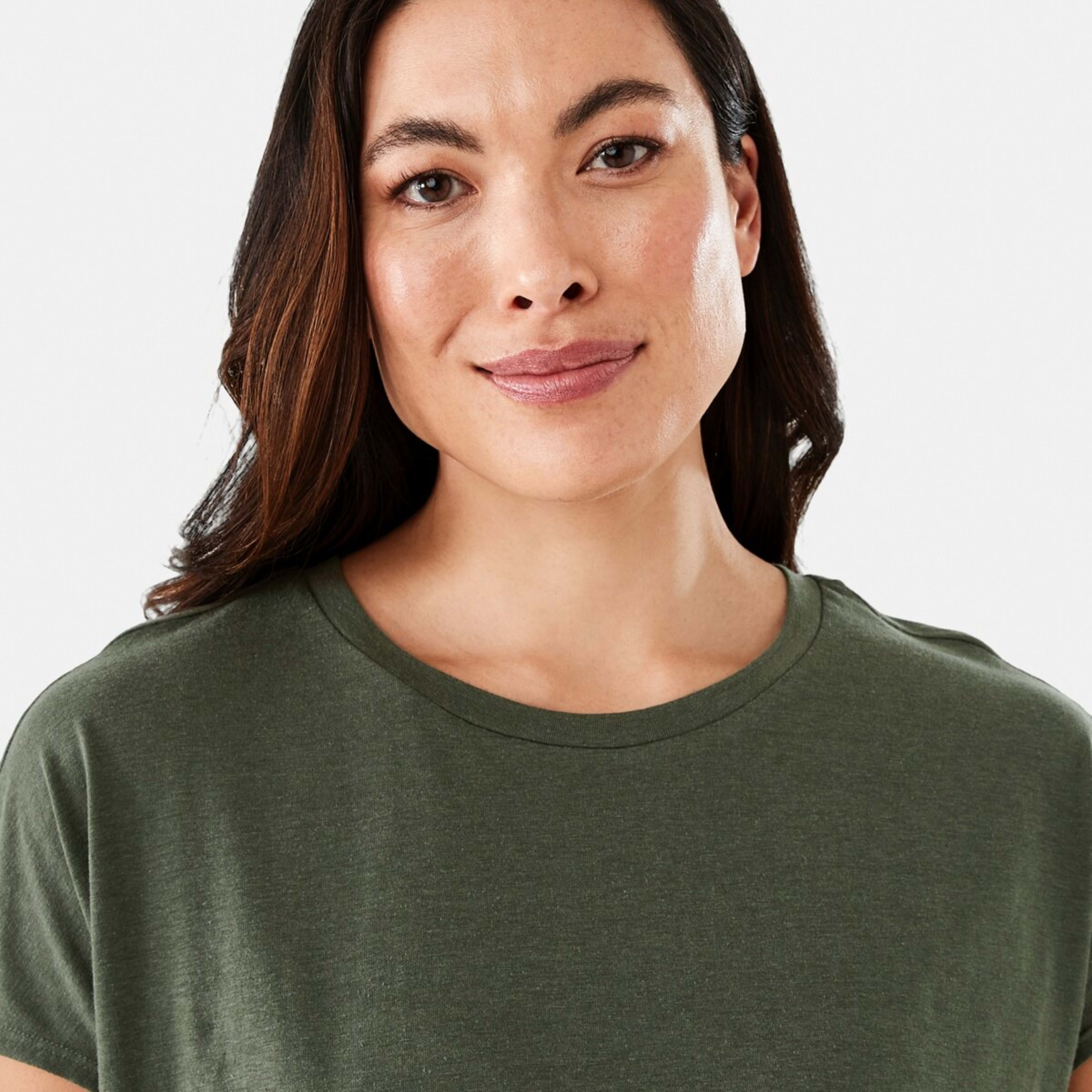 4 Extended Sleeve Slub T-shirt Grn Olive, 4 of 6