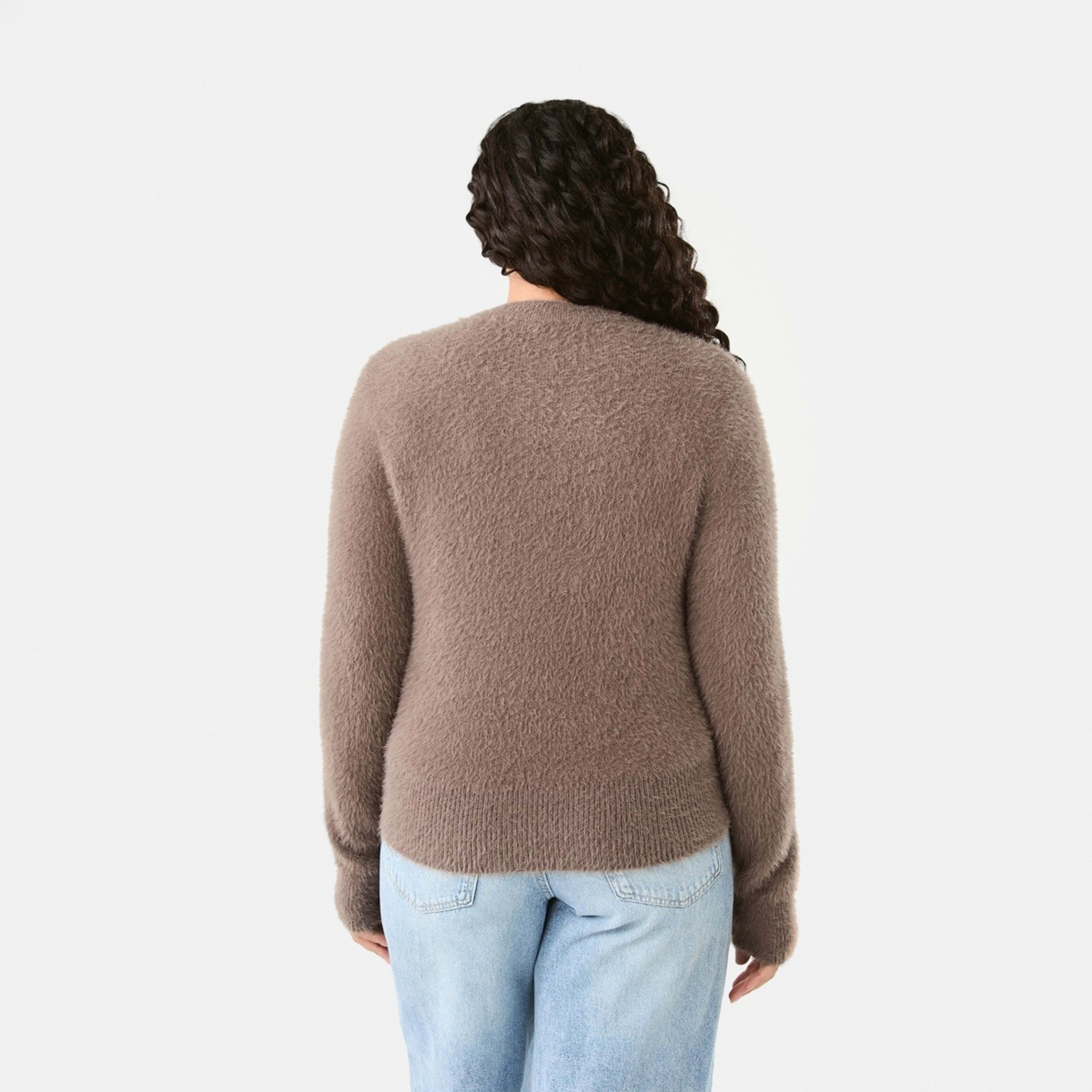 3 Eyelash Jumper Taupe Brn, 3 of 6