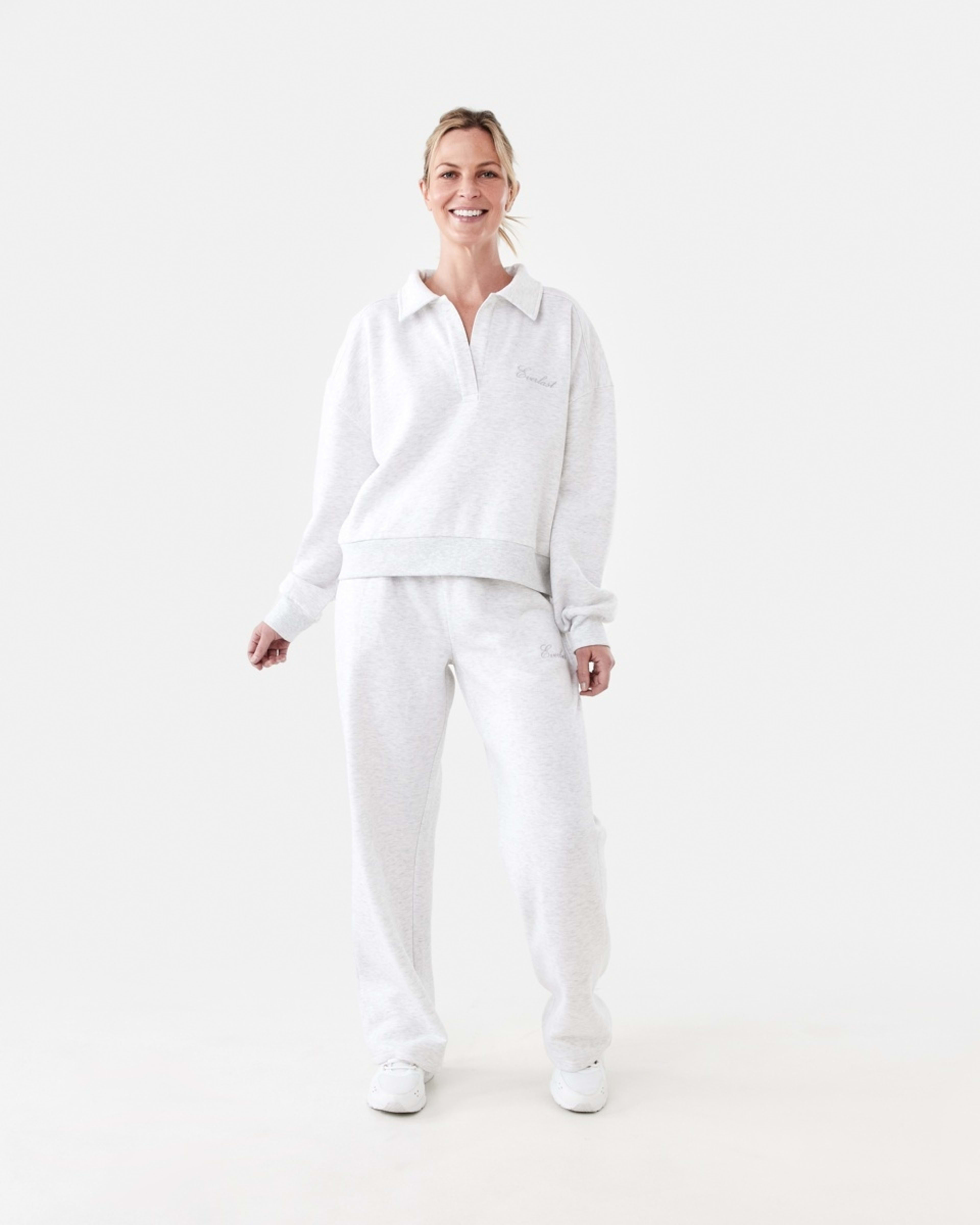 7 Everlast Womens Collared Sweatshirt Everlast White Marle, 7 of 7