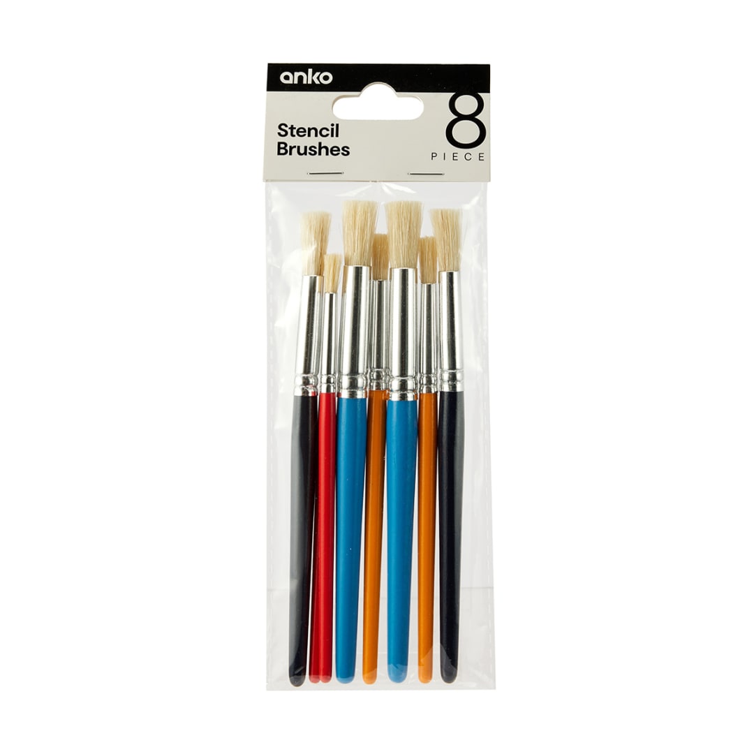 8 Pack Stencil Brushes Kmart