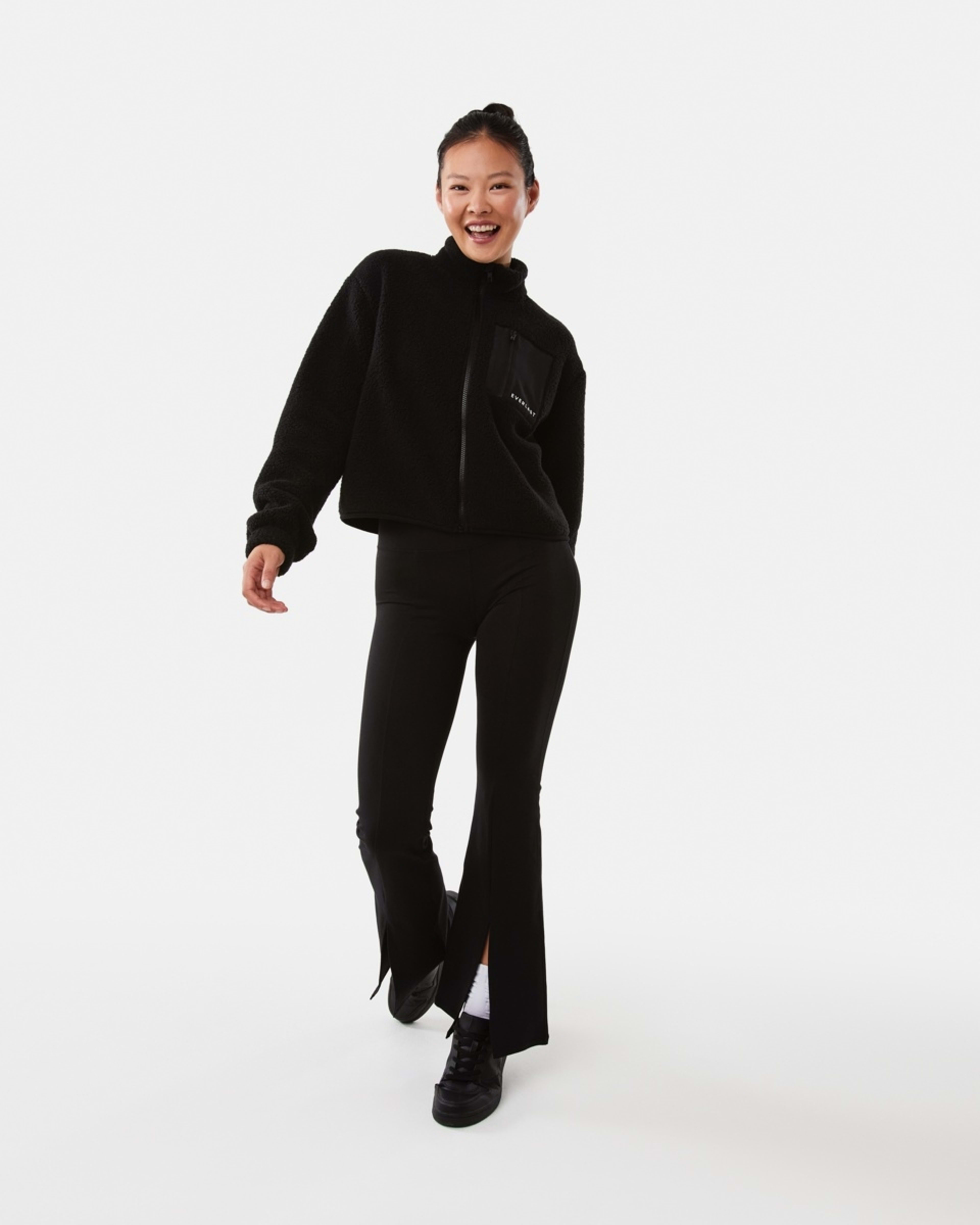 3 Everlast Womens Sherpa Jacket Black, 3 of 8