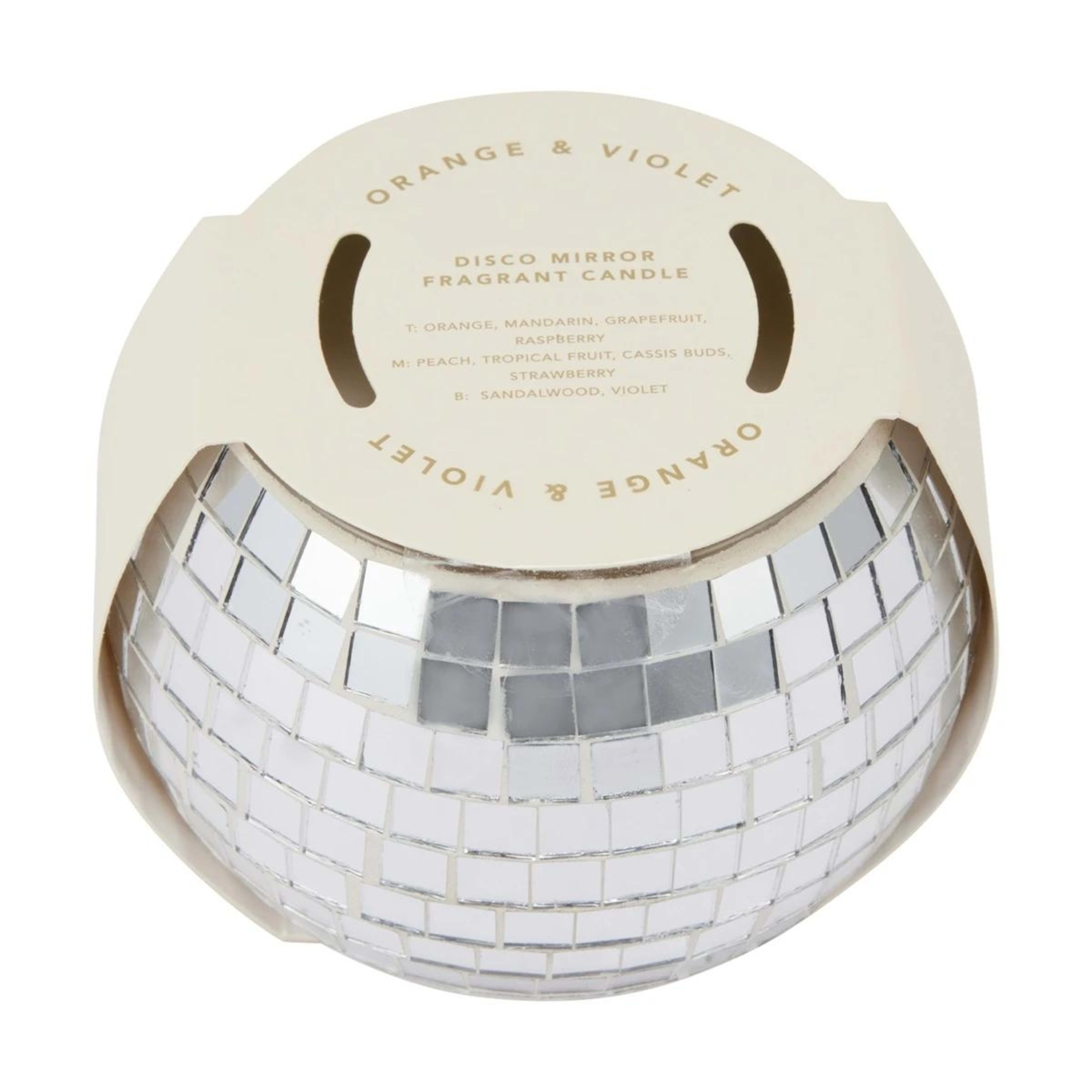4 Orange and Violet Disco Mirror Fragrant Candle, 4 of 4